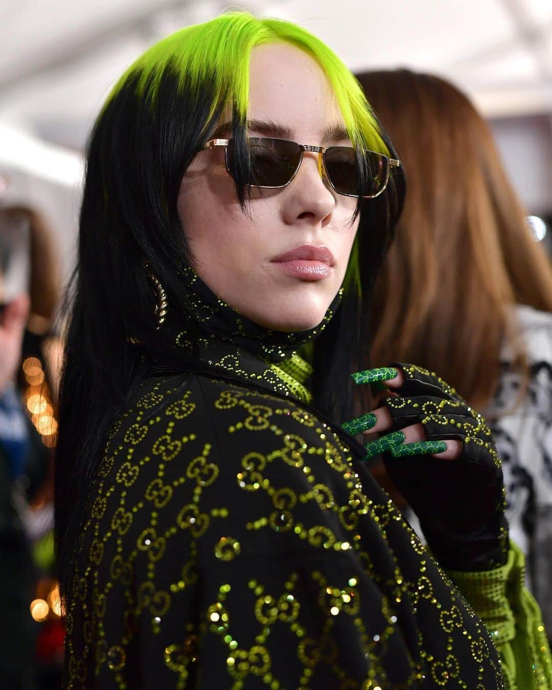 Fashion Weekのインスタグラム：「Tonight would have been the 63rd GRAMMY Awards. Although the awards show has been rescheduled to March, we are looking back at last year's best red carpet looks. Photos by @gettyimages.⁠⠀ ⁠⠀ 1. @billieeillish in @gucci⁠⠀ 2. @arianagrande in @giambattistavalli⁠⠀ 3. @lilnasx in @versace⁠⠀ 4. @lizzobeeating in @versace⁠⠀ 6. @feliciathegoat in @golflefleur⁠⠀ 7. @fkatwigs in @edmarler⁠⠀ 8. @theebillyporter in @hoganmclaughlin⁠⠀ 9. @quavo in @prada with @saweetie in @moschino」