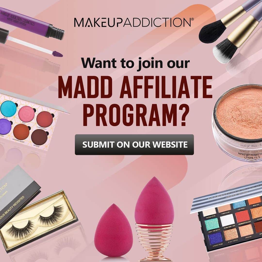 Makeup Addiction Cosmeticsのインスタグラム：「We now have a MADD affiliate program where you can make a huge 20% commission made using your code! 👀🤩 Apply on our website. 🥳🥳🥳 Tag a friend who would be interested below. 💡 #makeupaddictioncosmetics」