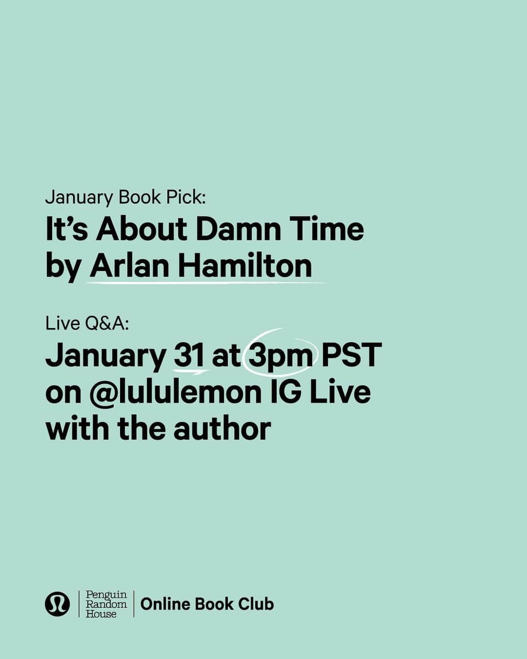 lululemonさんのインスタグラム写真 - (lululemonInstagram)「There’s just one week to go until our Online Book Club! ​  It’s About Damn Time author @arlanwashere and host @kelljokrause are chatting about finding your voice, levelling up, and unlocking your potential. If big, audacious goals are on your mind, you won’t want to miss it.​ Swipe for details.」1月25日 8時00分 - lululemon