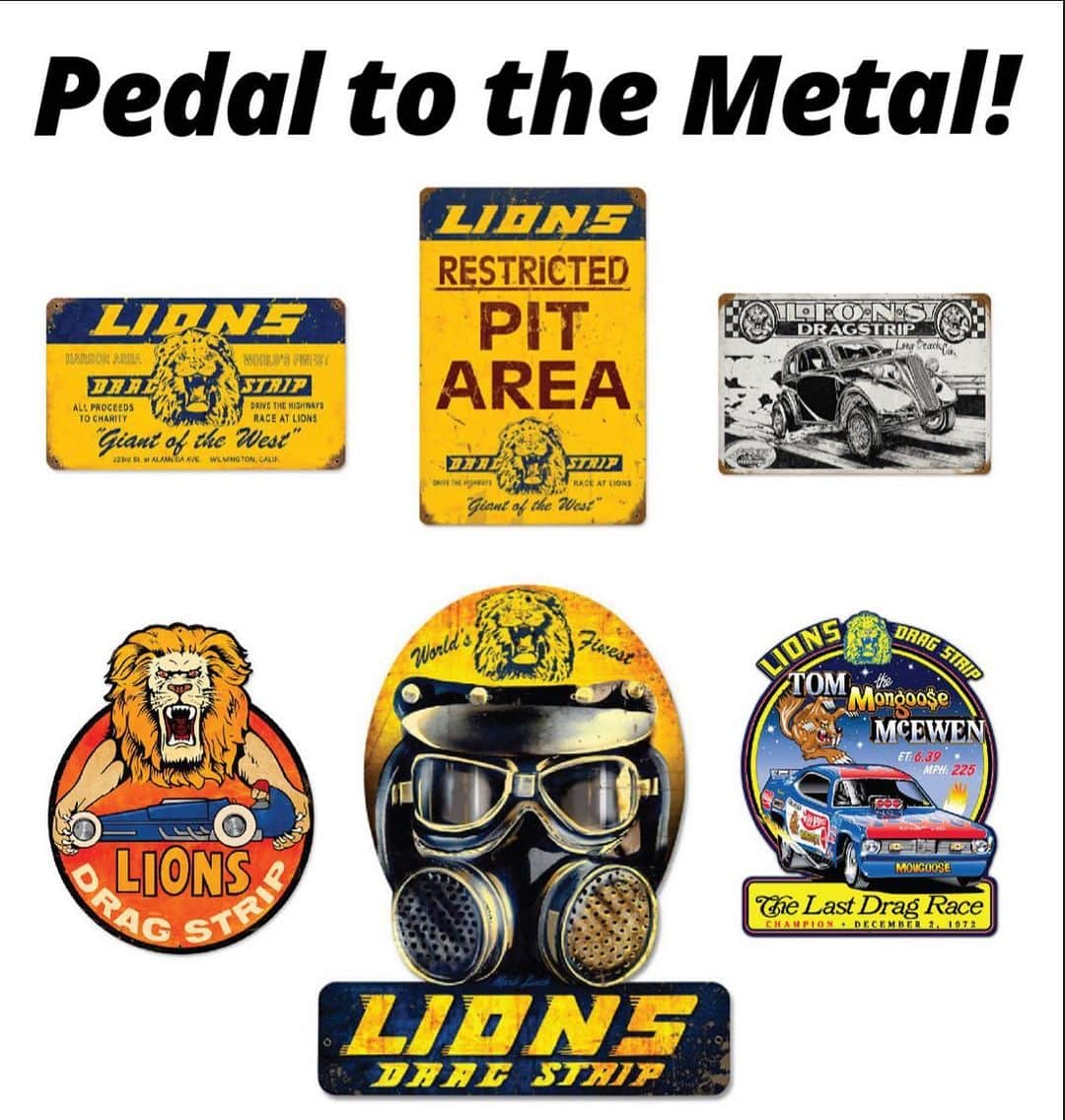 マリブシャツのインスタグラム：「🏁Floor it over to our website to check out our brand new metal signs! 🏎 #vintage #metalsigns #malibu #malibushirts #new #website」