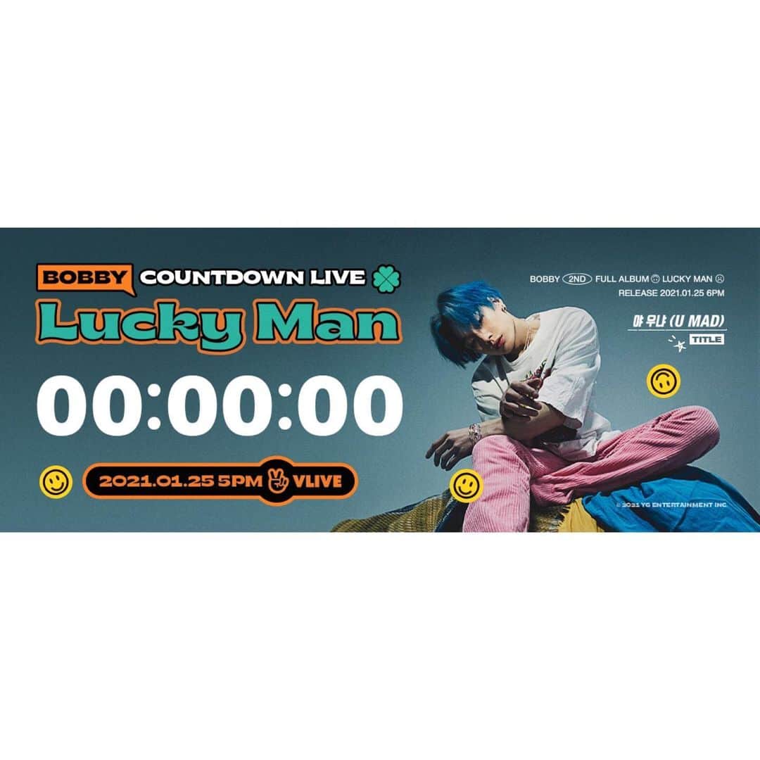 iKONさんのインスタグラム写真 - (iKONInstagram)「BOBBY [LUCKY MAN] COUNTDOWN LIVE  #BOBBY #바비 #iKON #아이콘 #LUCKYMAN #COUNTDOWNLIVE #COUNTER #20210125_5PM #VLIVE #2ndFULLALBUM #LUCKYMAN #TITLE #야우냐 #U_MAD #RELEASE #20210125_6PM #YG」1月25日 9時01分 - withikonic