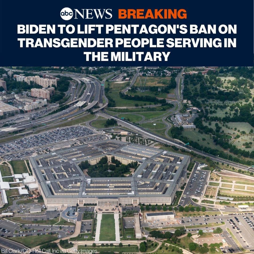 ABC Newsさんのインスタグラム写真 - (ABC NewsInstagram)「Pres. Biden is expected to sign an executive order lifting the Pentagon’s ban on transgender people serving in the military, sources confirm to @abcnews. More at link in bio.」1月25日 9時47分 - abcnews