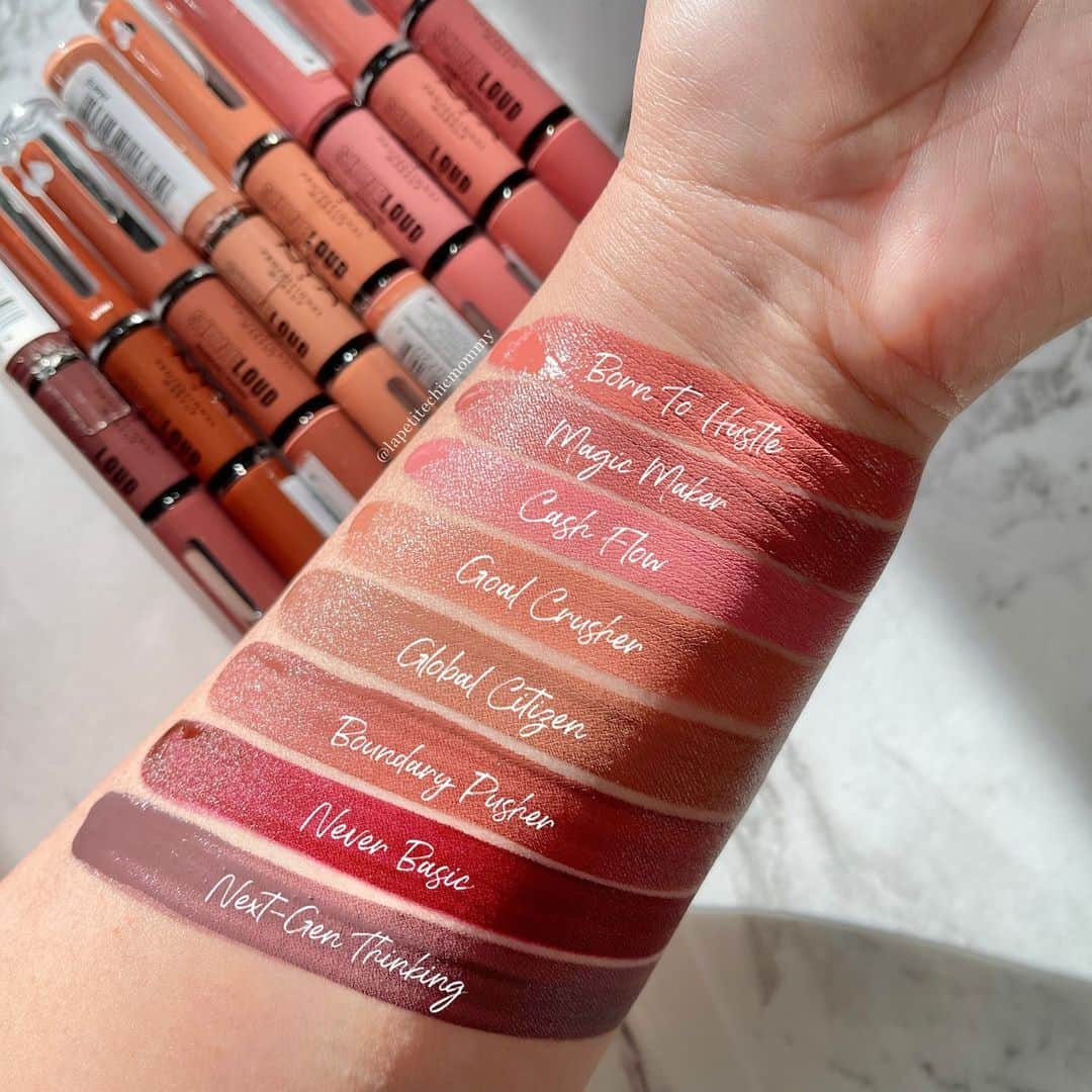 NYX Cosmeticsさんのインスタグラム写真 - (NYX CosmeticsInstagram)「Swatch on swatch on swatch 😍 @lapetitechicmommy swatches some shades from our Shine Loud High Shine Lip Color collection 💄 Which shades are calling your name? 💋✨ • #nyxcosmetics #nyxprofessionalmakeup #crueltyfreebeauty #veganformula」1月25日 9時59分 - nyxcosmetics