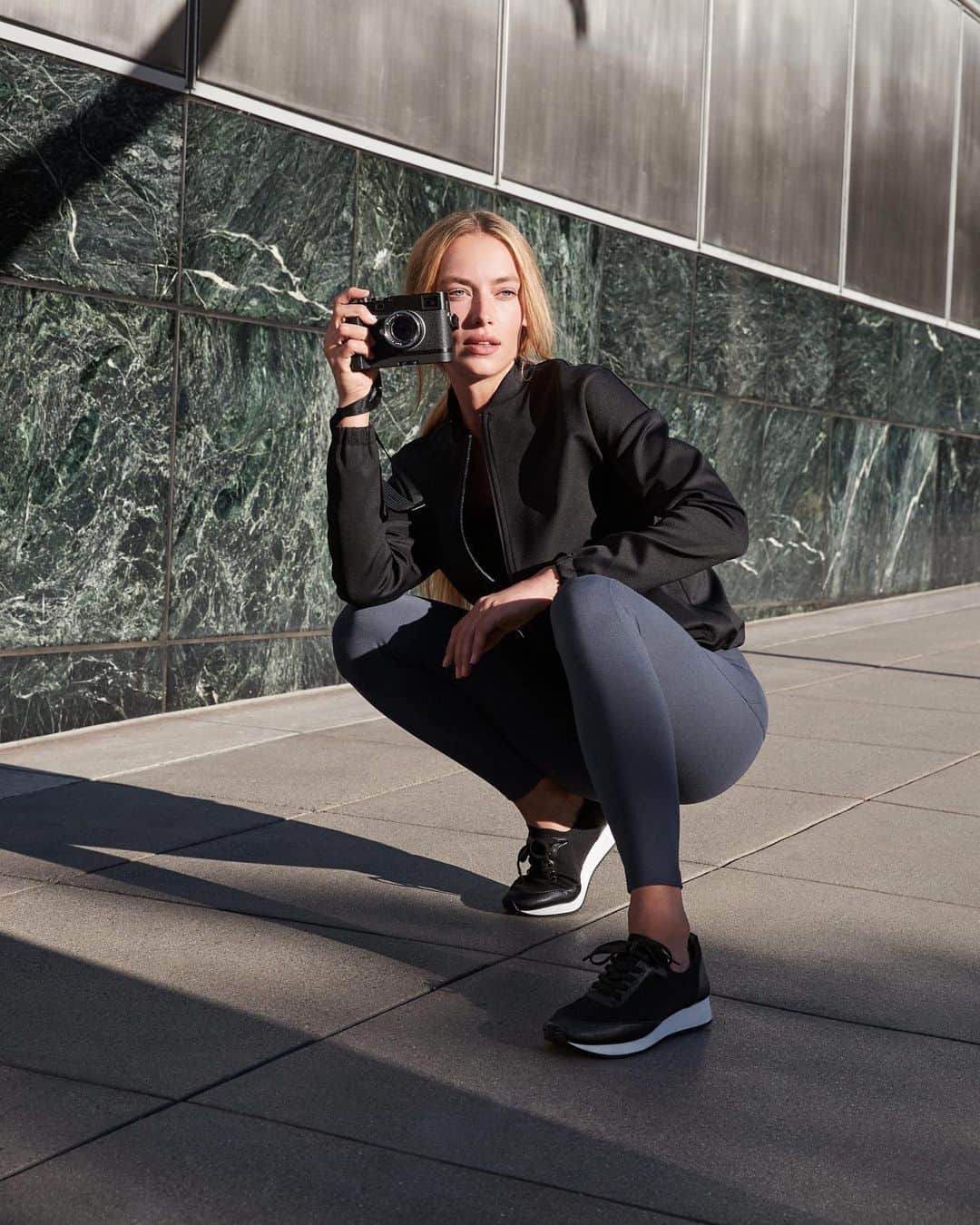Banana Republic のインスタグラム：「You'll want to be seen in our Neoprene Bomber Jacket. Made with a wrinkle-free, stretchy material and designed for picture-perfect performance. #BRStandard」