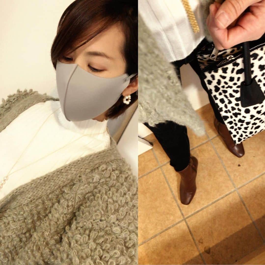 おーせさんのインスタグラム写真 - (おーせInstagram)「2020.1.23  カーディガン&ニット　@3rdspring_official   パンツ　@pierrot_shop  バッグ　@bag_hayni  マスク　@ovovo_official   ⠀ コーデ詳細はブログから♡⠀ ⠀ プロフィールリンクのコーデのボタンを押してね！⠀ ⠀ #ショートカット⠀ #ショートコーデ#ショートカットコーデ⠀ ⠀ ⠀ #コーディネート #fashion #coordinate #ファッション #ママコーデ #プチプラ #今日の服 #プチプラコーデ #おしゃれ好きな人と繋がりたい #シンプル #大人スタイル #シンプルコーデ#おーせ#楽天#30代ママ#男児ママ#子育てママコーデ#好きなもの着たい#スキニー#LA#おーせコーデ⠀ #ブルベコーデ⠀ #ブルベウィンター⠀ #ブルベウィンターナチュラル⠀」1月25日 20時45分 - oosedon