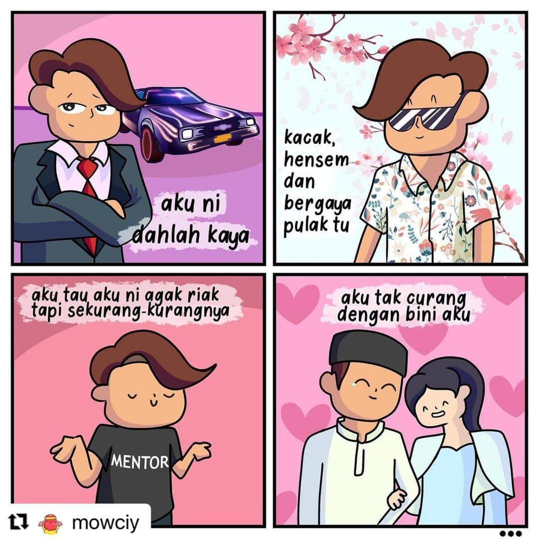 Koleksi Komik Malaysiaさんのインスタグラム写真 - (Koleksi Komik MalaysiaInstagram)「#Repost @mowciy with @make_repost ・・・ Jadilah seperti dia, hensem dan kaya tetapi setia 🥰 . . . Suka baca KOMIK MOWCIY? Jangan lupa  👍🏻 LIKE 💬 COMMENT 📥 SHARE ❤️ FOLLOW 🌼 . . . . .  #mowciykomik #komikmalaysia #gengkomik #komik #gengkomikmalaysia #lawak #lawakhambar #komikvideolar #komiklawak #hambar #lawakhambar #comics #comic #komikdigital #komikvideolar #komikstrip #komikmerapu #mememalaysia #lawakbodoh #komikkarikatür #digitaldrawing #bodo #memes #pkpp #lawaksekolah  #lawakhangit #lawaktahapdewa #funny #gelakpecahhabis #lawakbatak #everythingiscake  funnymemes」1月25日 12時59分 - tokkmungg_exclusive