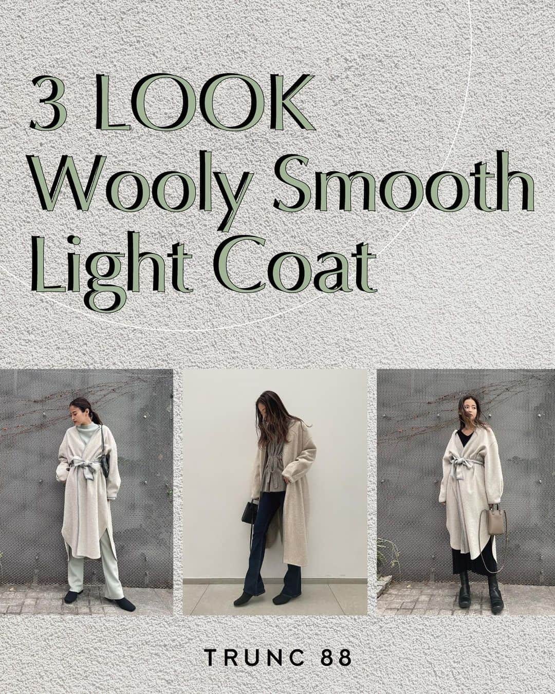 佐野真依子さんのインスタグラム写真 - (佐野真依子Instagram)「Wooly Smooth Light Coat の着回しをWEBSTOREで紹介しています🤍 パイピングがかわいくて 着回しやすくて春まで羽織れる オススメコートです🤍 BAGは今週末の新作ミニバッグ👜 ■Wooly Smooth Light Coat ￥16,500(税込) @trunc88_official  #trunc88」1月25日 13時18分 - sanomaisanomai