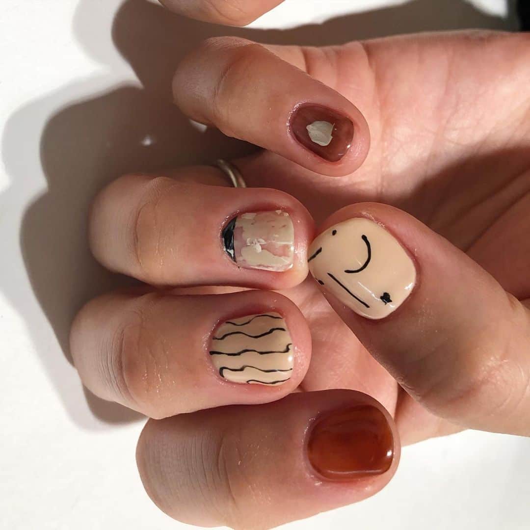 関根祥子さんのインスタグラム写真 - (関根祥子Instagram)「🐒🥥〰️🧄🌰🍮➿  #mojonail #nails」1月25日 15時25分 - mojonail_shokosekine