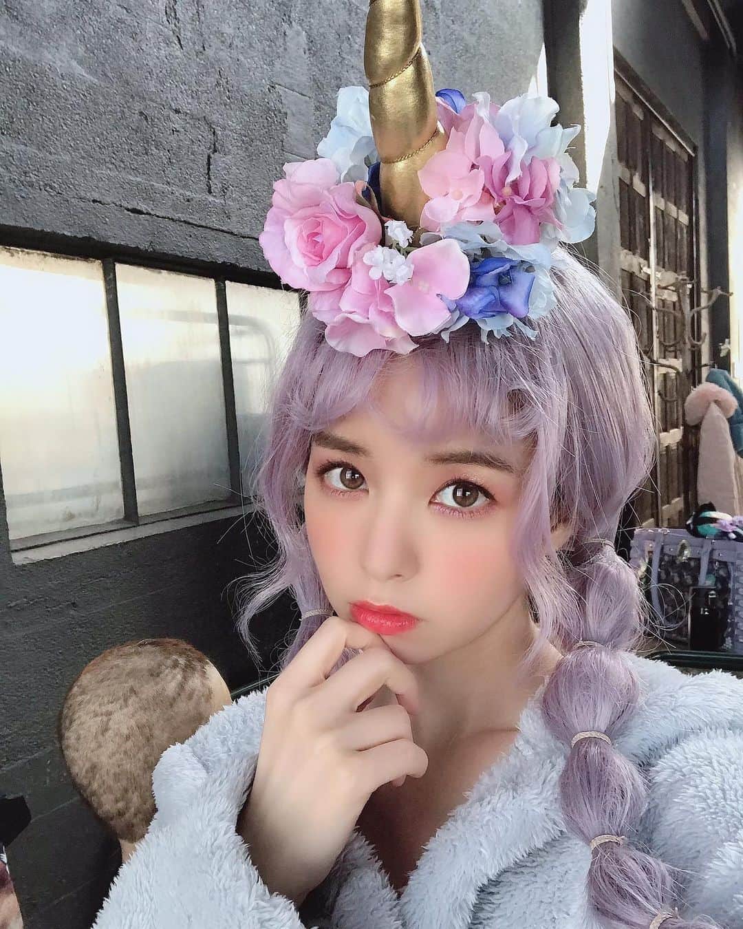 春奈るなのインスタグラム：「つの〜☺️🦄💜✨」