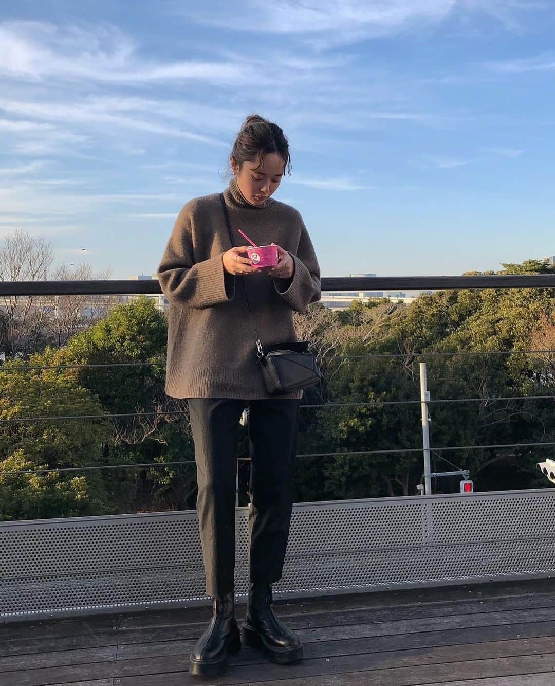 島居玲子のインスタグラム：「暖かくて🍨日和だった〜🤎🥺」