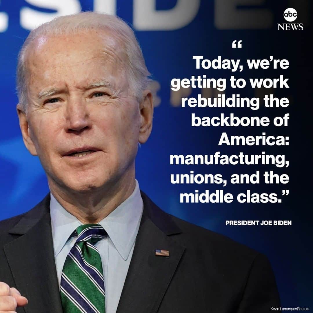 ABC Newsさんのインスタグラム写真 - (ABC NewsInstagram)「Before signing a "Made in America" executive order, Pres. Biden delivered remarks on how he was fulfilling a long-time campaign promise to increase the amount of federal spending that goes to American companies. MORE AT LINK IN BIO.」1月26日 6時07分 - abcnews