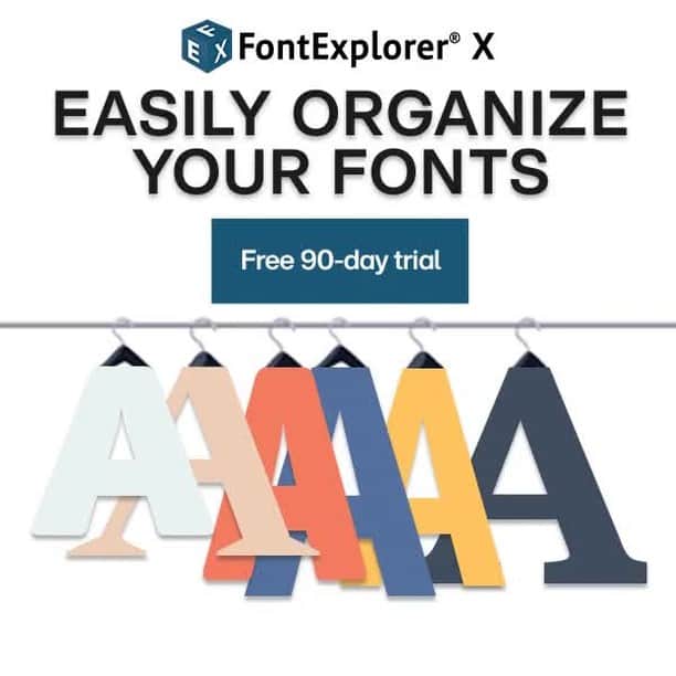 myfontsのインスタグラム：「Did you know that Monotype’s award-winning and feature-rich font manager, FontExplorer X, has a free 30-day trial available? If you’re using something else, you are definitely missing out; try out FEX and become a convert! https://www.fontexplorerx.com/」