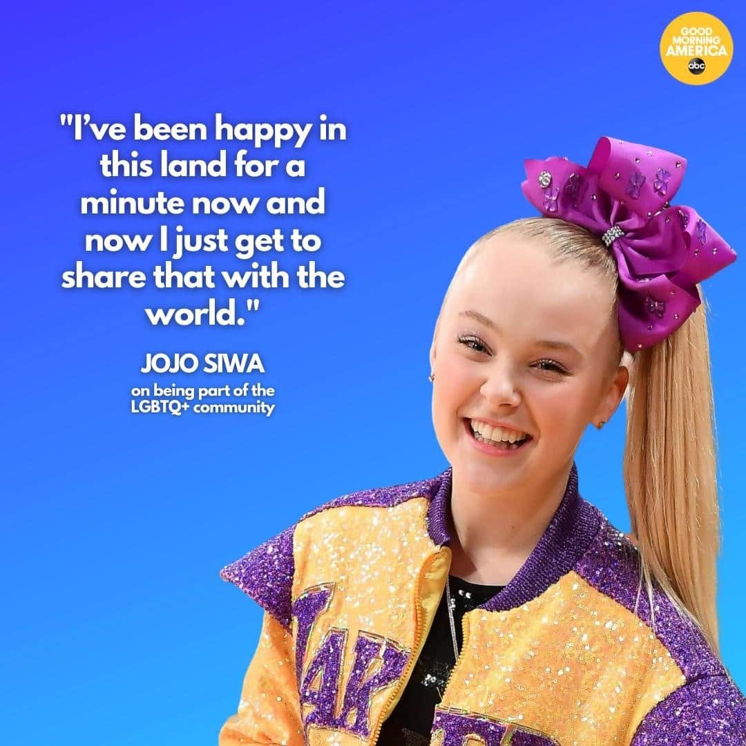 Good Morning Americaさんのインスタグラム写真 - (Good Morning AmericaInstagram)「Teen celebrity superstar #JoJoSiwa is over the moon after sharing with her followers and fans that she is part of the LGBTQ+ community. LINK IN BIO. 🏳️‍🌈」1月26日 0時02分 - goodmorningamerica