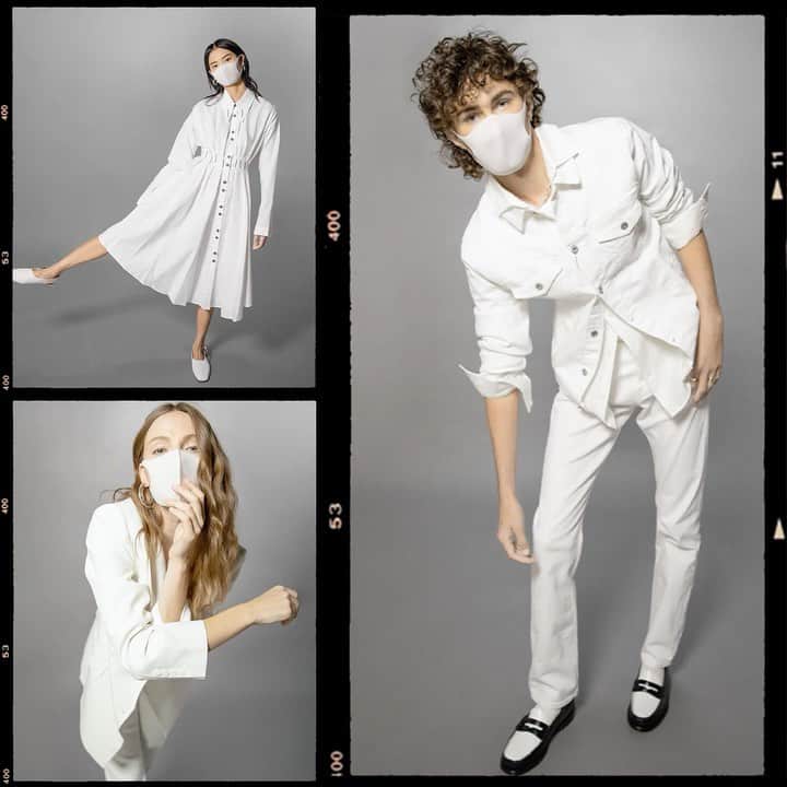 Fashion Weekのインスタグラム：「Ready to spring ahead? We partnered with @pitta_mask for the #PittaMaskSS21 Trend Report, taking the biggest trends from the Spring 2021 runways and styling them for IRL wear.⁠⠀ ⁠⠀ First up: Monochromatic White. Style this trend for a clean and fresh look with #PittaMask in White.」