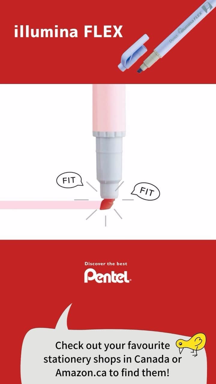 Pentel Canadaのインスタグラム：「Have you already tried our new illumina FLEX? Their pastel colours are suitable for office and classroom not only as highlighters but also as colouring pens! Check out your favourite stationery shops in Canada or Amazon.ca 🇨🇦 to find them!  #pentekcanada #pentel #highligter #pen #journaling #journalinspiration #stationeryaddict #bujoideas #bujocanada」