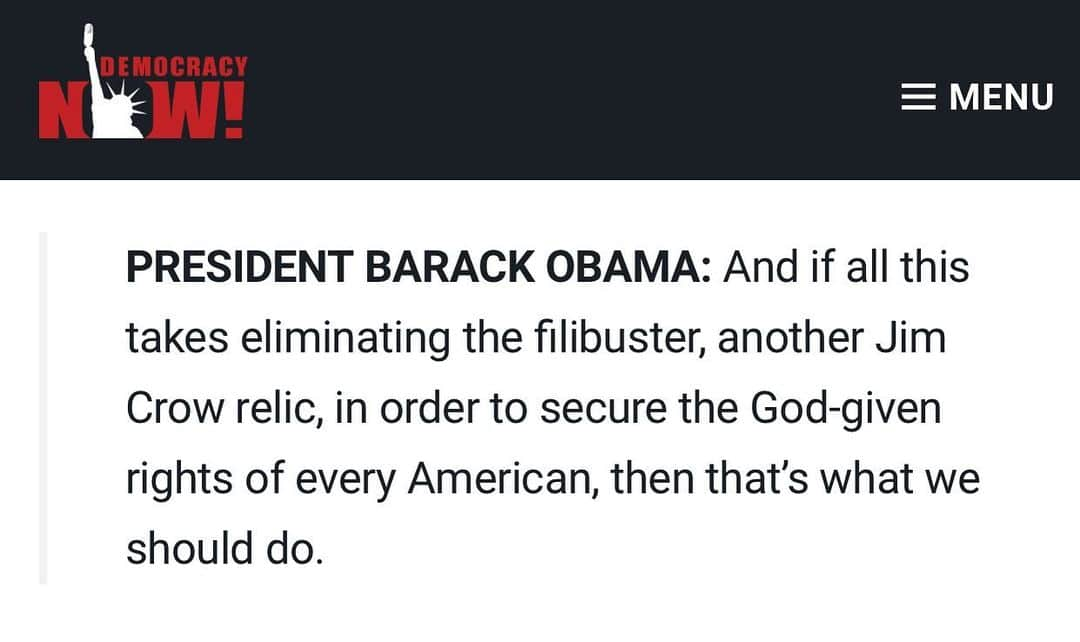 ジョン・レグイザモさんのインスタグラム写真 - (ジョン・レグイザモInstagram)「#killthefilibuster #killthefilibusterrule its another jim crow law to give away power.  Lets take back our power back!  The longest-ever single-Senator filibuster was Strom Thurmond's unsuccessful filibuster of the Civil Rights Act of 1957, lasting 24 hours and 18 minutes. The longest ever coordinated filibuster was the Southern Democrats' unsuccessful filibuster for the Civil Rights Act of 1964, which included participation from Richard Russell Jr., Strom Thurmond, Robert Byrd, J. William Fulbright, and Sam Ervin. It lasted 60 days before Senate Majority Whip Hubert Humphrey and Senate Minority Leader Everett Dirksen gathered enough votes to end debate.」1月26日 7時12分 - johnleguizamo