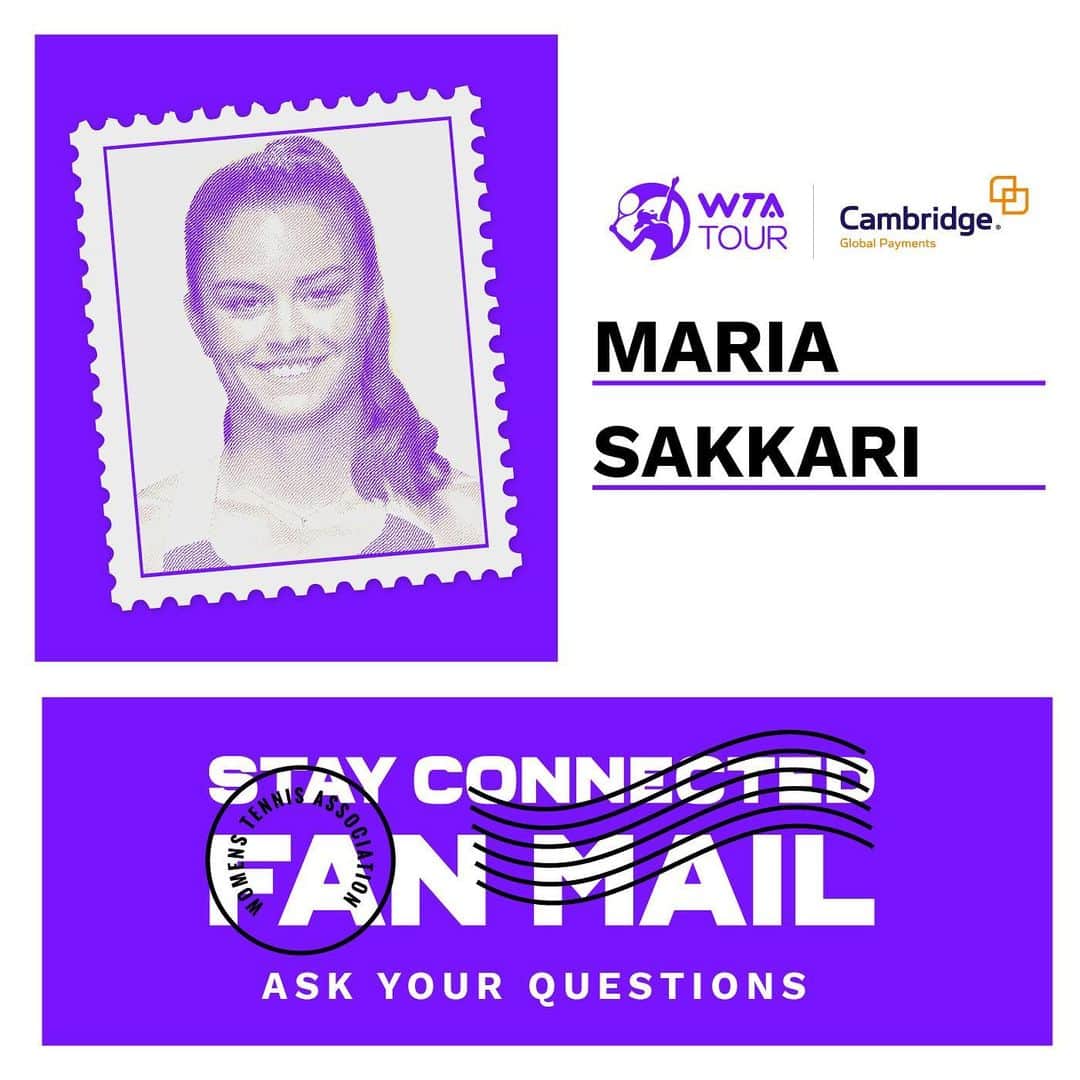 WTA（女子テニス協会）さんのインスタグラム写真 - (WTA（女子テニス協会）Instagram)「Do you have a question for @mariasakkari?   Drop it in the comments and she might answer yours! 📬  Presented by Cambridge Global Payments.」1月26日 2時31分 - wta