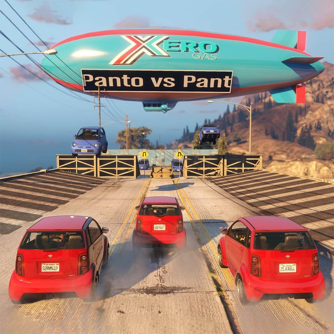 ロックスター・ゲームズさんのインスタグラム写真 - (ロックスター・ゲームズInstagram)「GTA Online Player Job Spotlight  The pint-size compact takes center stage in !Panto Sumo! (PC) by nico92898, as you and your opponents battle it out for superiority on an arch bridge high above the water.  Bookmark this Job on Social Club and throw it on your next PC playlist. Visit the Rockstar Newswire for more (link in bio).」1月26日 2時56分 - rockstargames