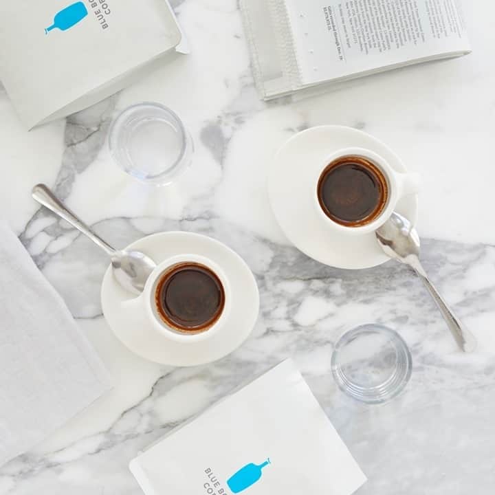 Blue Bottle Coffeeのインスタグラム：「Happy Blue Bottle Day! To celebrate, we’re offering free shipping on all our whole-bean espresso offerings all week. Use our link in bio to see the full selection.   What is Blue Bottle Day, you ask? Admittedly our own creation, this day commemorates the anniversary of the opening of our first cafes.   What are some of your favorite memories from those early days? 💙」