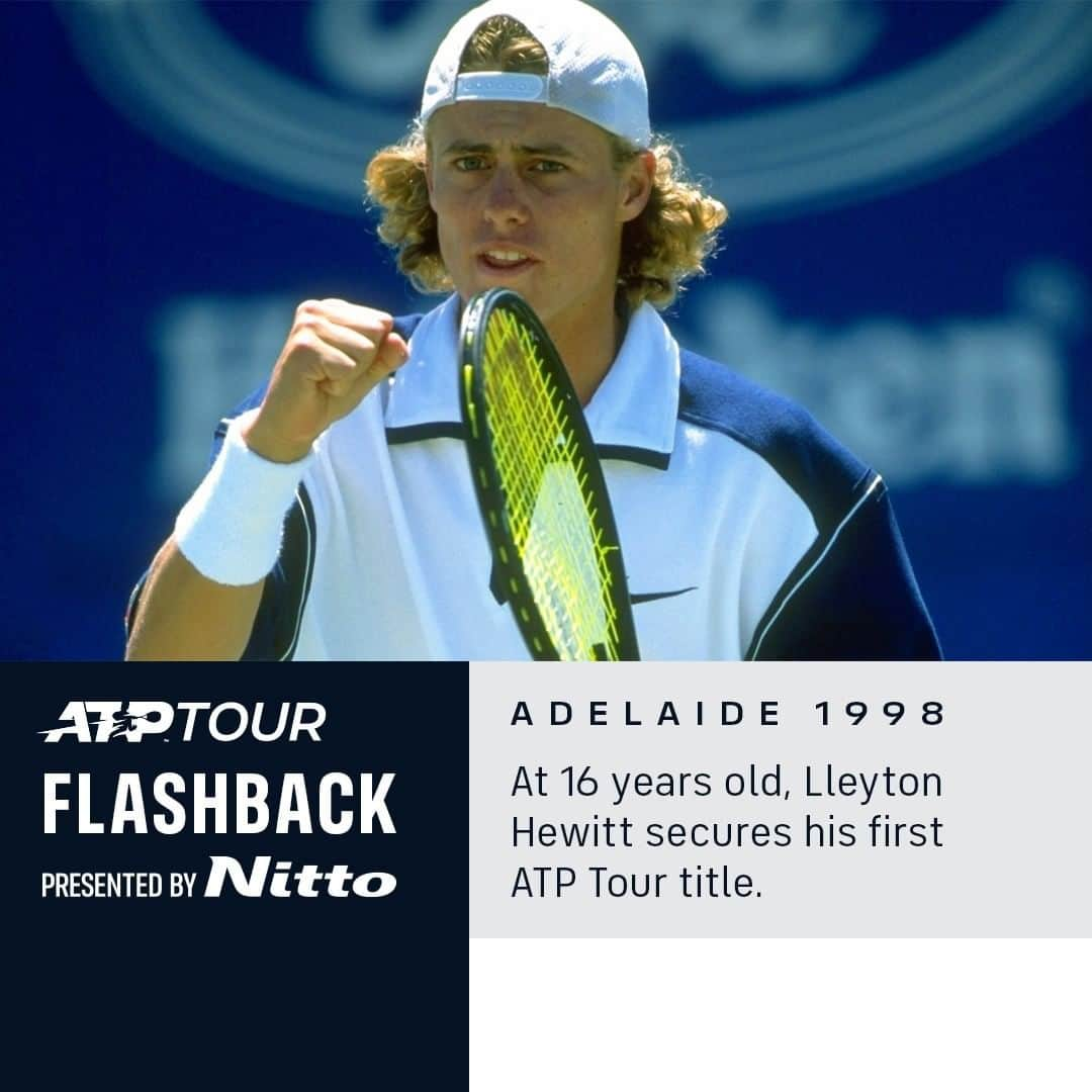 ATP World Tourさんのインスタグラム写真 - (ATP World TourInstagram)「When you start the week with zero match wins and end it as an ATP champion. 👊   ATP Tour Flashback presented by Nitto takes us back to Lleyton Hewitt's first title in his hometown of Adelaide.」1月26日 3時38分 - atptour