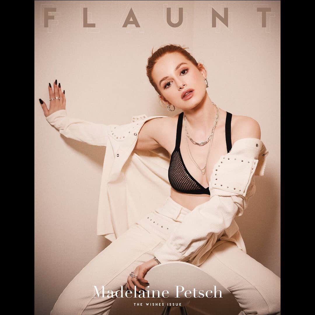 Flaunt Magazineさんのインスタグラム写真 - (Flaunt MagazineInstagram)「Your wish is our command!  ⠀⠀⠀⠀⠀⠀⠀⠀⠀ Madelaine Petsch (@Madelame) graces the cover of The Wishes Issue, on sale now. ⠀⠀⠀⠀⠀⠀⠀⠀⠀ “There’s peace in it too," the actor remarks of the pandemic experience in her cover interview, "to know that there is camaraderie in the fact that we are all going through this together. All of the anxiety aside, the most beautiful thing I’ve experienced in LA was to see how many people came together to fight, and go to the protests, and seeing communities come together in such a powerful and impactful way really gave me hope for our future.” ⠀⠀⠀⠀⠀⠀⠀⠀⠀ Read more on flaunt.com and purchase the issue in our Store. ⠀⠀⠀⠀⠀⠀⠀⠀⠀ Madelaine wears @MajeParis jacket and pants, @Dior bra,  and @TheOfficialPandora earrings, necklaces, bracelet, and rings. ⠀⠀⠀⠀⠀⠀⠀⠀⠀ Photographer: @JustinWu Stylists: @MuiHai and @EmilyGrayStyle Hair: @ChristopherDeagle Makeup: @JenTioseco Manicure: @VanessaNicoleStern Producer & Cinematographer: @TheGracePan Location: Vancouver House by @WestBankCorp Written by @Rae.Niwa ⠀⠀⠀⠀⠀⠀⠀⠀⠀ #MadelainePetsch #Riverdale #Dior #Pandora #PandoraJewelry #WishesIssue #FlauntMagazine」1月26日 4時18分 - flauntmagazine