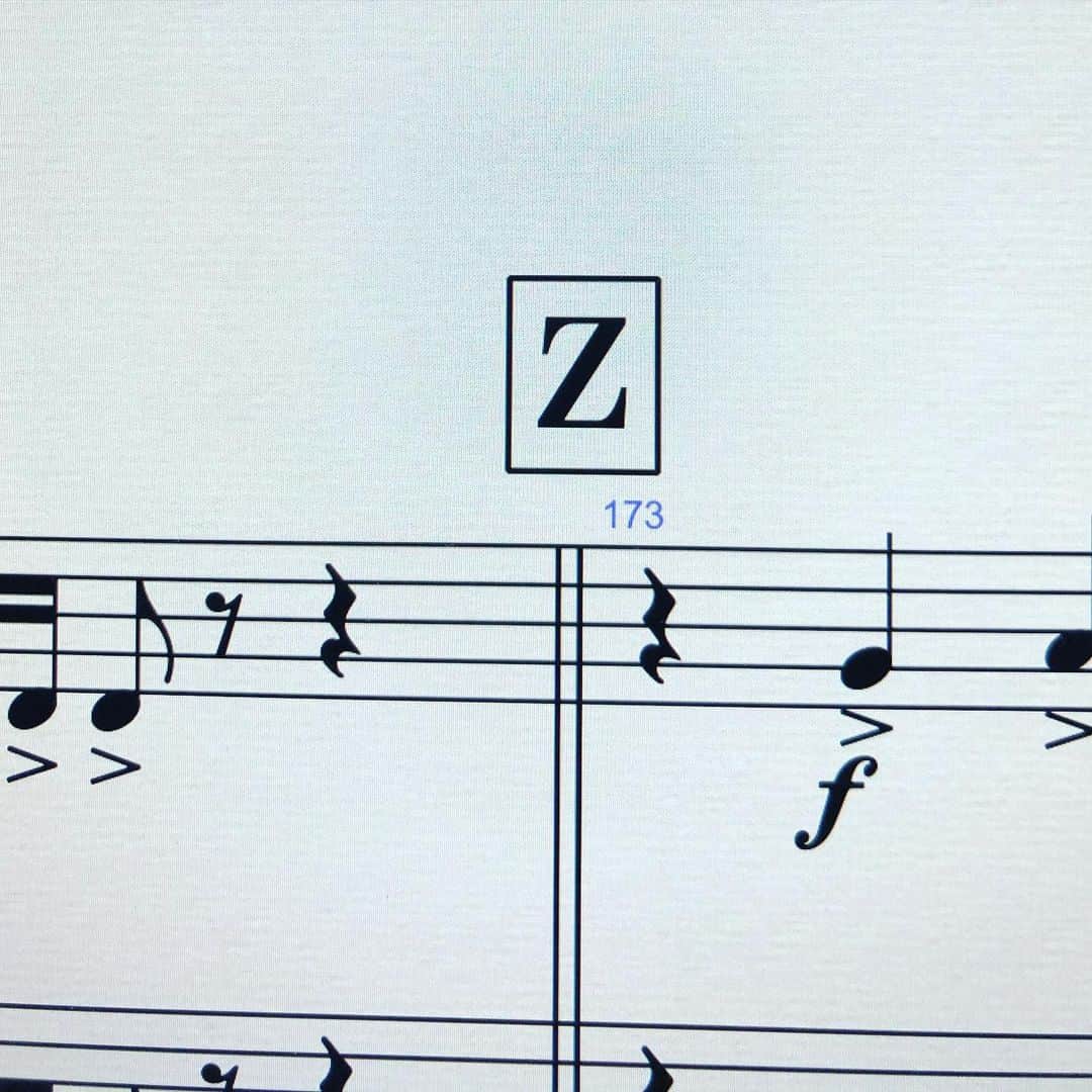上杉洋史のインスタグラム：「A long tune. #rehearsalmarks #venue」