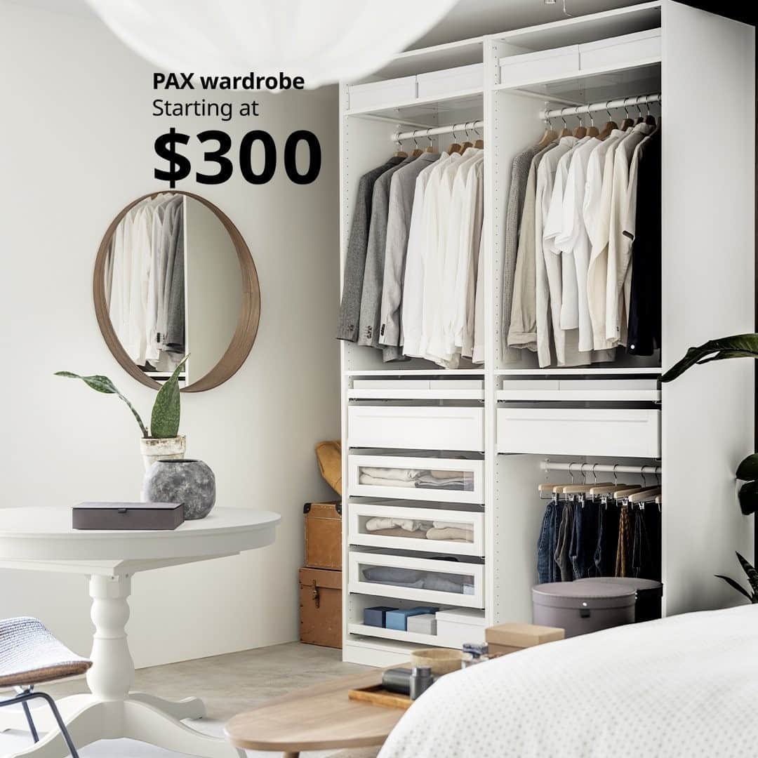 IKEA USAさんのインスタグラム写真 - (IKEA USAInstagram)「Need help showing your clothes who's boss? Cleaning, sorting, organizing and displaying them is easy and affordable with a new wardrobe. Shop link in bio.」1月26日 8時00分 - ikeausa