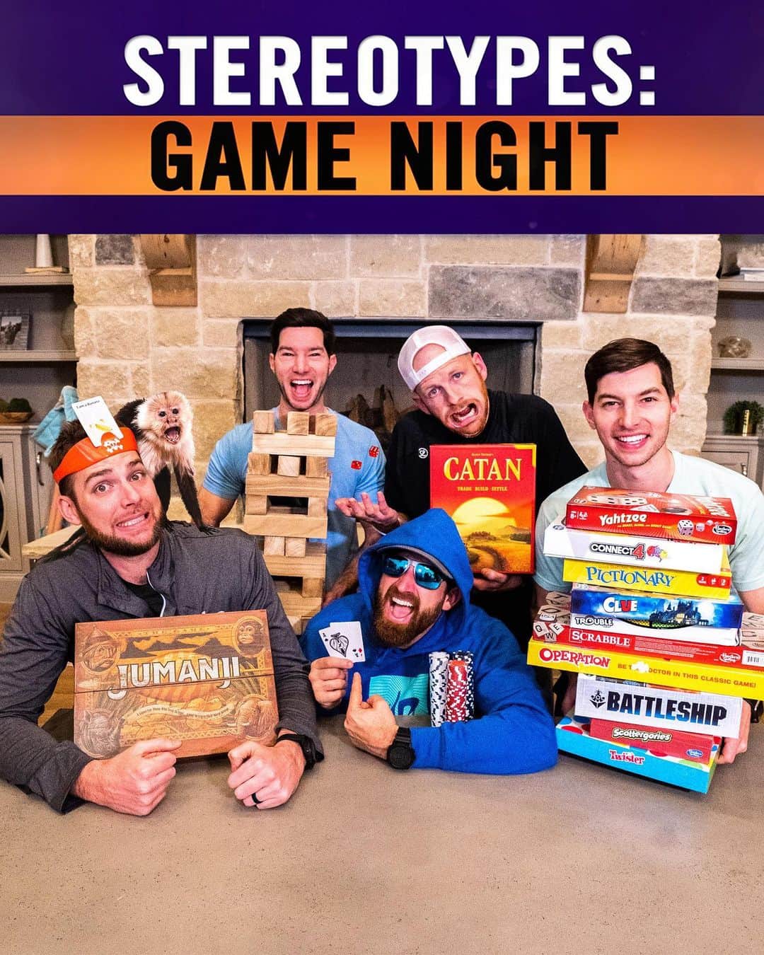 Dude Perfectさんのインスタグラム写真 - (Dude PerfectInstagram)「Let’s have some fun! 🎲 GAME NIGHT STEREOTYPES is live at the link in our bio!!」1月26日 8時01分 - dudeperfect