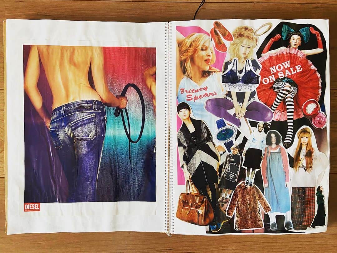 おおたうにさんのインスタグラム写真 - (おおたうにInstagram)「90年代のバイブルだった雑誌のものも多いので、先日亡くなったステラ・テナントさんが、箱の中からポッと現れたりする😿 好きだった広告はそのまま1枚で貼っております。 #平成スクラップブック #scrapbooking #fashionmagazine #90sfashion #hobby #outauni #おおたうに」1月26日 13時04分 - outa_uni