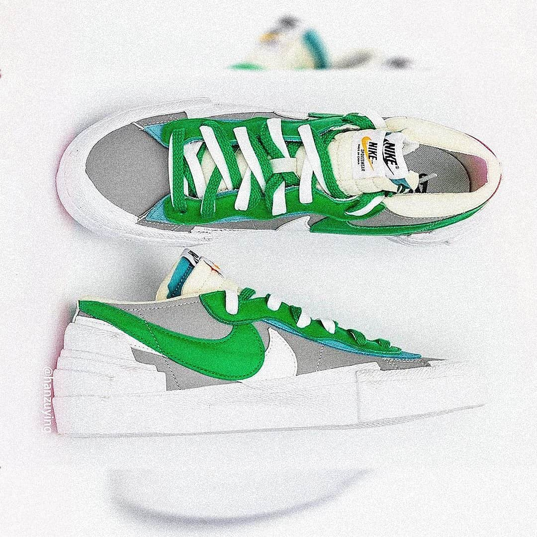 shoes ????さんのインスタグラム写真 - (shoes ????Instagram)「Where do these upcoming Blazer Low “Classic Green”s sit in the list of sacai x Nike collabs? 🧐 Drop: TBA 2021  📸 : @hanzuying   #sneakernews #sneakers #nicekicks #kicksonfire #yeezy #blazer #berniesanders #supreme #sacaiwaffle #hypebeast #complexsneakers #brkicks #highsnobiety #goat #igsneakercommunity」1月27日 0時25分 - shoes