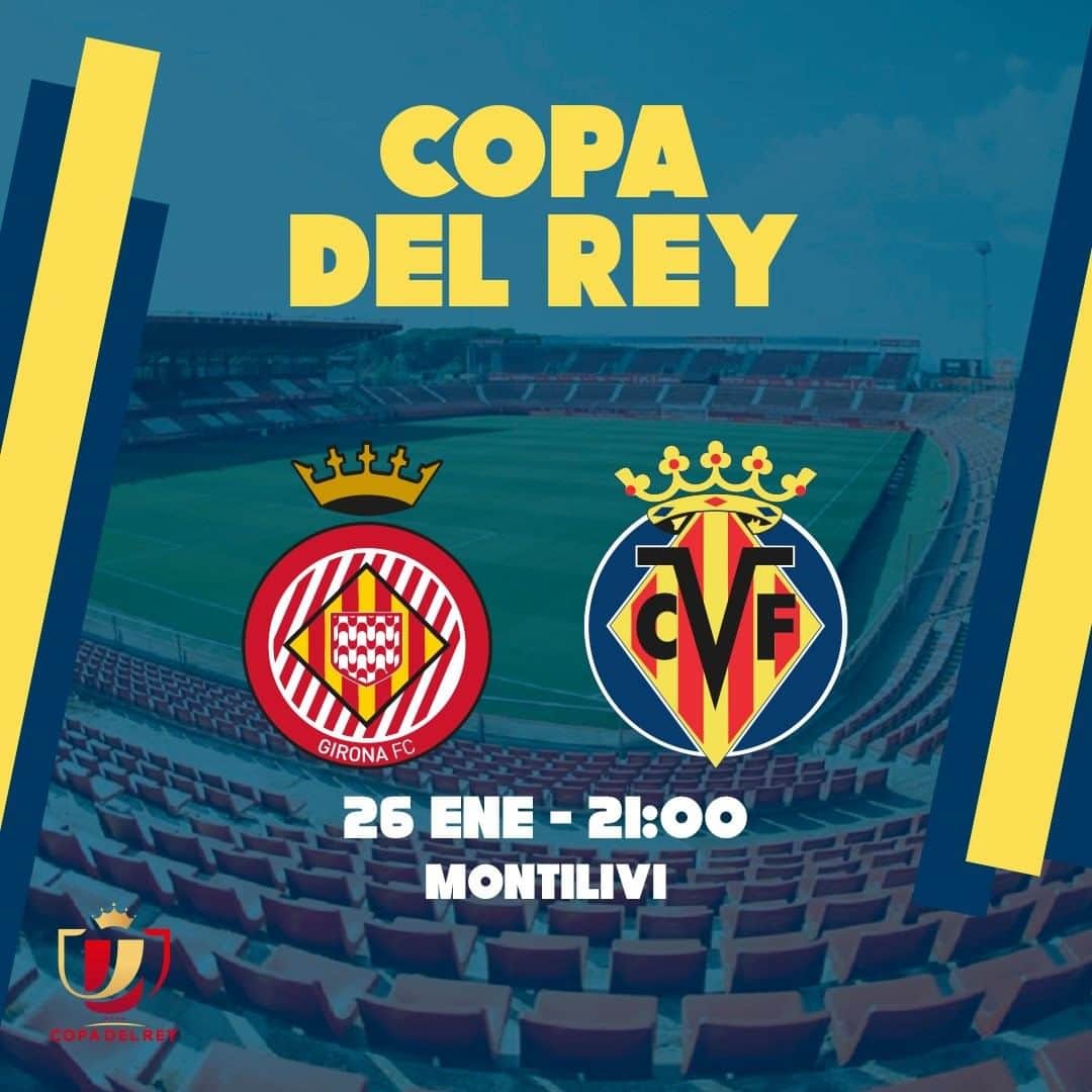 ビジャレアルCFのインスタグラム：「¡Y a por otro pasito más en la Copa 👣! ¡Día de partido, groguets 💪!   🆚 @gironafc  🏆 #CopaDelRey 🗓️ Octavos de final ⌚ 21.00h 🏟️ Estadio Montilivi 📺 @dazn_es  Let’s go for another step in the cup👣! It’s match day , Yellows 💪!   🆚 @gironafc  🏆 #CopaDelRey 🗓️ Round of 16 ⌚ 9pm CET 🏟️ Montilivi  #Villarreal #futbol #football #soccer」