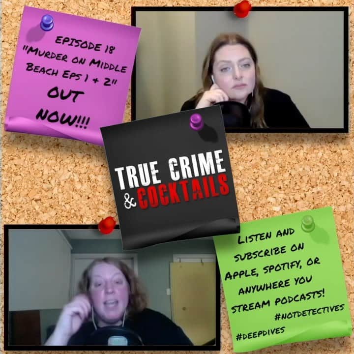 ローレン・アッシュのインスタグラム：「“Murder on Middle Beach: Episodes 1&2” is streaming NOW! Yes, there was so much info about this case, we had to split it into 2 episodes! So buckle up, buttercups! This true crime journey starts now! Stream @truecrimeandcocktails everywhere!」