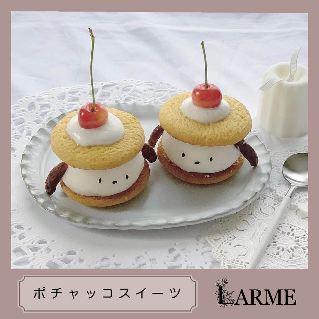 LARMEさんのインスタグラム写真 - (LARMEInstagram)「// 𝐭𝐨𝐝𝐚𝐲’𝐬  𝐭𝐨𝐩𝐢𝐜𝐬 ☟︎♥︎﻿﻿﻿﻿﻿﻿﻿﻿﻿﻿﻿﻿﻿﻿﻿﻿﻿﻿﻿﻿﻿﻿﻿ 《 ポチャッコスイーツ 》﻿﻿﻿﻿﻿﻿﻿﻿﻿﻿﻿﻿﻿﻿﻿﻿﻿﻿﻿﻿﻿﻿ ﻿﻿﻿ 簡単にかわいく作れちゃう﻿﻿ ポチャッコスイーツ🐶🍒﻿﻿ ﻿﻿ 雪見だいふくやマカロンに﻿﻿ 顔や耳をつければあっという間に﻿﻿ ポチャッコの出来上がり🥣 ˎˊ˗﻿﻿ ﻿﻿ ぜひおうち時間を有意義に過ごす﻿﻿ 参考にしてね🍨♥️﻿﻿ ﻿﻿﻿﻿﻿﻿﻿ ＿＿＿＿＿＿＿＿＿＿＿＿＿＿＿﻿﻿﻿﻿﻿﻿﻿﻿﻿﻿﻿﻿﻿﻿﻿﻿﻿﻿﻿﻿﻿﻿﻿﻿ ﻿﻿﻿﻿﻿﻿﻿﻿﻿﻿﻿﻿﻿﻿﻿﻿﻿﻿﻿﻿﻿﻿﻿﻿ ﻿﻿﻿ 𝘁𝗵𝗮𝗻𝗸𝘀...💌﻿﻿﻿﻿﻿﻿﻿ @rina___spark0712  @ay__0922  @suzylily._  @____.___87  @meiyueats  ﻿﻿﻿﻿﻿﻿﻿﻿﻿﻿﻿﻿﻿﻿﻿﻿﻿﻿﻿﻿﻿﻿﻿﻿ ＿＿＿＿＿＿＿＿＿＿＿＿＿＿＿﻿﻿﻿﻿﻿﻿﻿﻿﻿﻿﻿﻿﻿﻿﻿﻿﻿﻿﻿﻿﻿﻿﻿﻿ ﻿ ﻿﻿﻿﻿﻿﻿﻿﻿﻿﻿﻿﻿﻿﻿﻿﻿﻿﻿﻿﻿﻿﻿﻿﻿ ﻿﻿﻿﻿﻿﻿﻿﻿﻿﻿﻿﻿﻿﻿﻿﻿﻿﻿﻿﻿﻿﻿ #LARME #larmemagazine #fashionmagazine #fashion #girl #girly  #girlyfashion #sanrio #pochacco #ラルム #雑誌 #ファッション絵本 #サンリオ #ポチャッコ #ぽちゃっこ #スイーツ #おうちカフェ #おうち時間 #おうちかふぇ #雪見だいふく #雪見だいふくアレンジ #キャラクタークッキー #パフェ #おうちパフェ」1月26日 19時40分 - larmemagazine