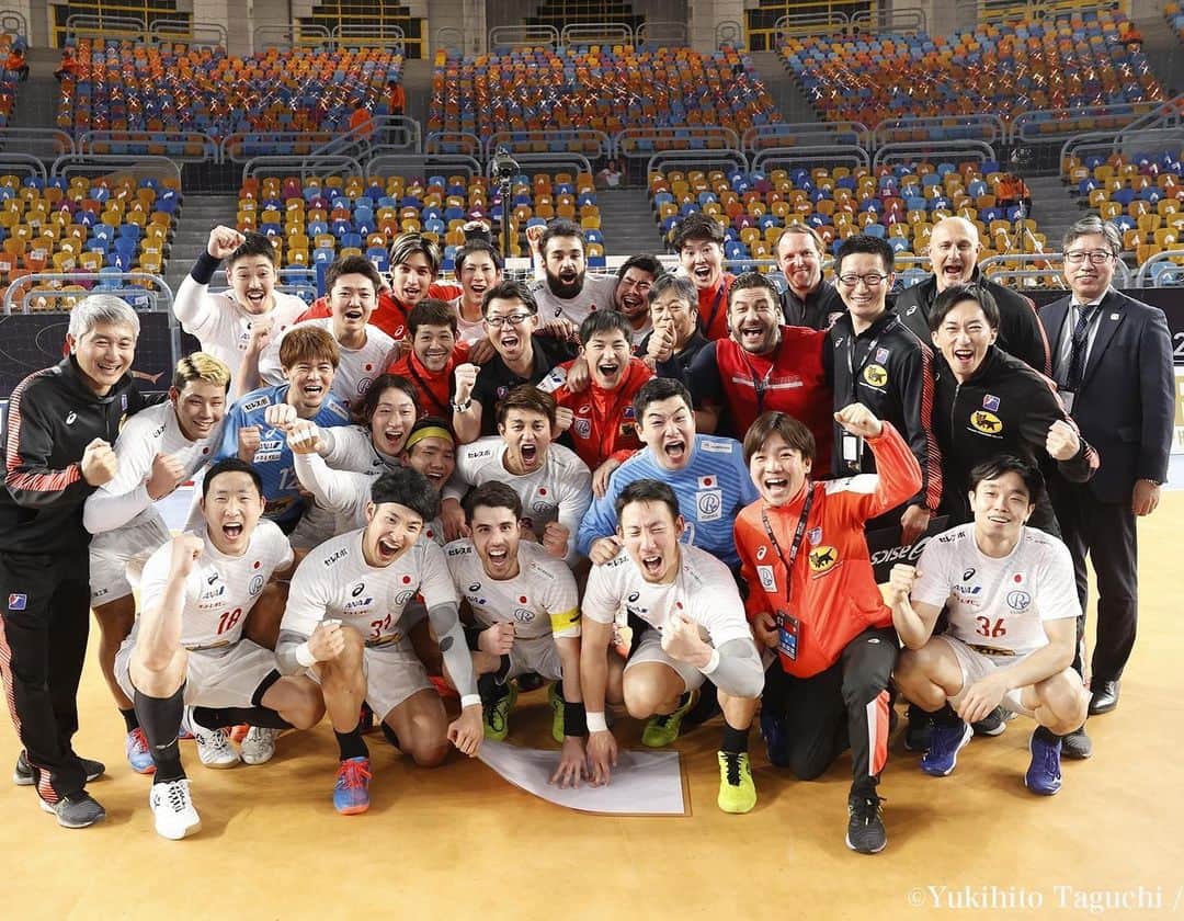 杉岡尚樹のインスタグラム：「ありがとうございました‼︎🇯🇵 #egypt2021 #彗星JAPAN  #teamjapan #handball #ハンドボール #thankyou」