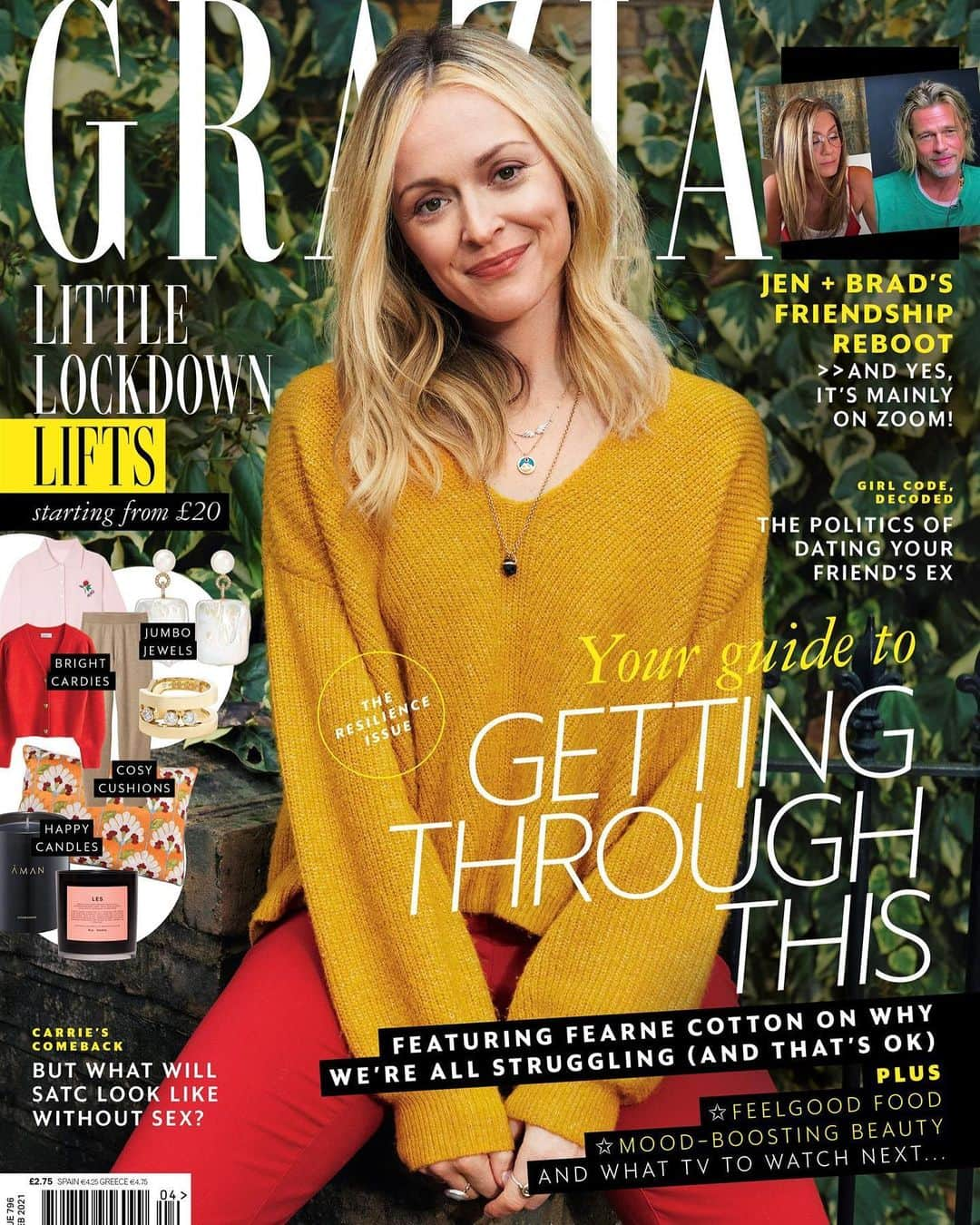 ファーン・コットンさんのインスタグラム写真 - (ファーン・コットンInstagram)「Thank @graziauk for letting me have a natter with @pollyvernon for this weeks mag. I’m not sure there has been a time more necessary to talk about mental health. With so many struggling in extreme ways whether that’s due to anxiety about what’s happening, job loss, health anxiety, loneliness, abusive relationships and a lack of school for almost children, everyone is having a tough time. I’m certainly no expert of coping techniques but I do promise to always be honest and open and to try and help in my own tiny way.  It was also lovely to work with @rosalineshahnavaz again as she shot me at a social distance out the front of my house for this weeks mag. I wore my own clothes and popped in to check on the kids during our shoot. If you swipe to the last picture you can see bags of sand behind me that we had to crop out of shot 🤣」1月26日 20時54分 - fearnecotton