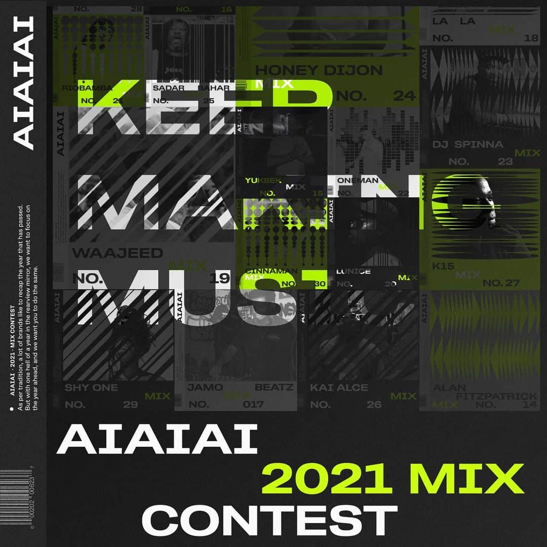 AIAIAIのインスタグラム：「With 2020 in the rearview mirror, we're looking into 2021 - a transition year hopefully for the better. We want to celebrate music, and we want to give you the opportunity to celebrate it with us. Here is our first mix contest of the year, and we're giving away some BIG prizes!  We want you to channel your 2021 vision into a 60 minute mix, and we want you to go all in because we have teamed up with a talented team of trusted music ears for making a shortlist, and Benji B for the final decision - and he's always on the lookout for new undiscovered talent.  1: Upload your 60 minute mix to Soundcloud with #aiaiai2021mix and @aiaiai.audio  2: Share your SoundCloud cover on Instagram, and tag @aiaiai.audio and #aiaiai2021mix  3: And you will be in the race to be featured in our Mix series  4: Competition ends February 28th  BEST MIX:  FEATURE IN OUR MIX SERIES - including the $1000 fee  1x TRAKTOR KONTROL S2  1X NOVATION LAUNCHPAD PRO  1X ABLETON LIVE 10 SUITE  1X POINT BLANK ONLINE ABLETON COURSE  1X FULL TMA-2 SET-UP (HD, DJ, WIRELESS)  .  MOST PLAYED MIX:  1X NOVATION LAUNCHKEY 37  1X KNTXT 1Y COLLECTORS BOX - SIGNED BY CHARLOTTE DE WITTE  1X FULL TMA-2 SET-UP (HD, DJ, WIRELESS)  .  TOP 5 PLAYED MIXES  1X FULL TMA-2 SET-UP (HD, DJ, WIRELESS)  (link in bio)」