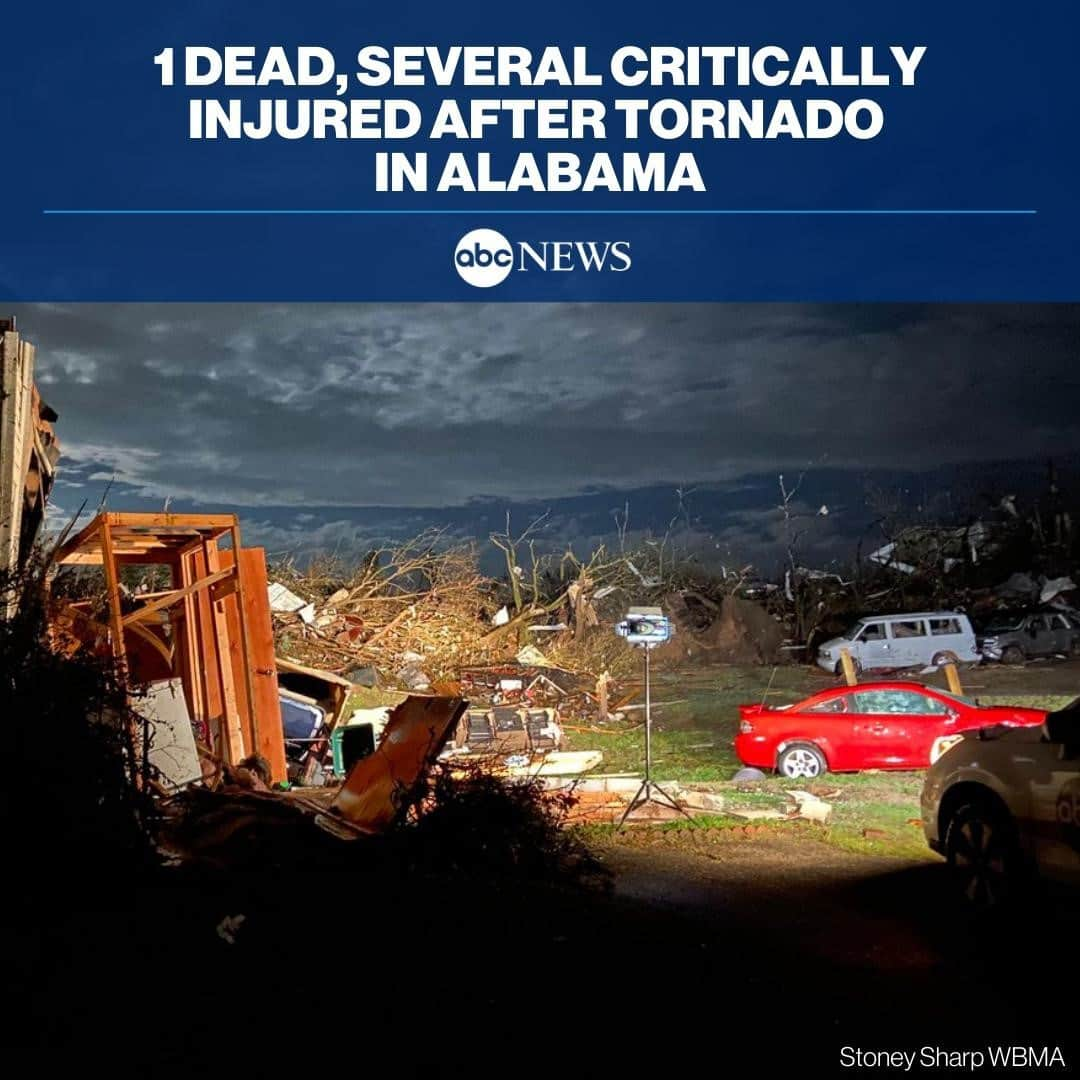 ABC Newsさんのインスタグラム写真 - (ABC NewsInstagram)「LATEST: One person is dead after a tornado tore through an Alabama city, leaving the area with crumpled buildings and downed trees. MORE AT LINK IN BIO. #TORNADO #ALABAMA」1月26日 21時29分 - abcnews