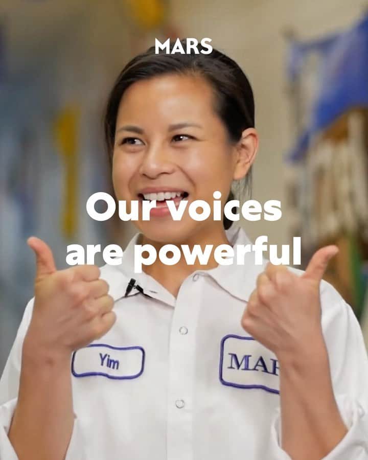 Marsのインスタグラム：「Women make up 51% of the world's population and have the potential to contribute $28 trillion to the global GDP yet so many of their voices go unheard. We're acting to advance gender equity in our workplaces, communities where we source raw materials and the marketplace. But we have more to do.   Women are #HereToBeHeard and we’re elevating their voices to help shape a better future tomorrow. Add your voice: beheard.mars.com」