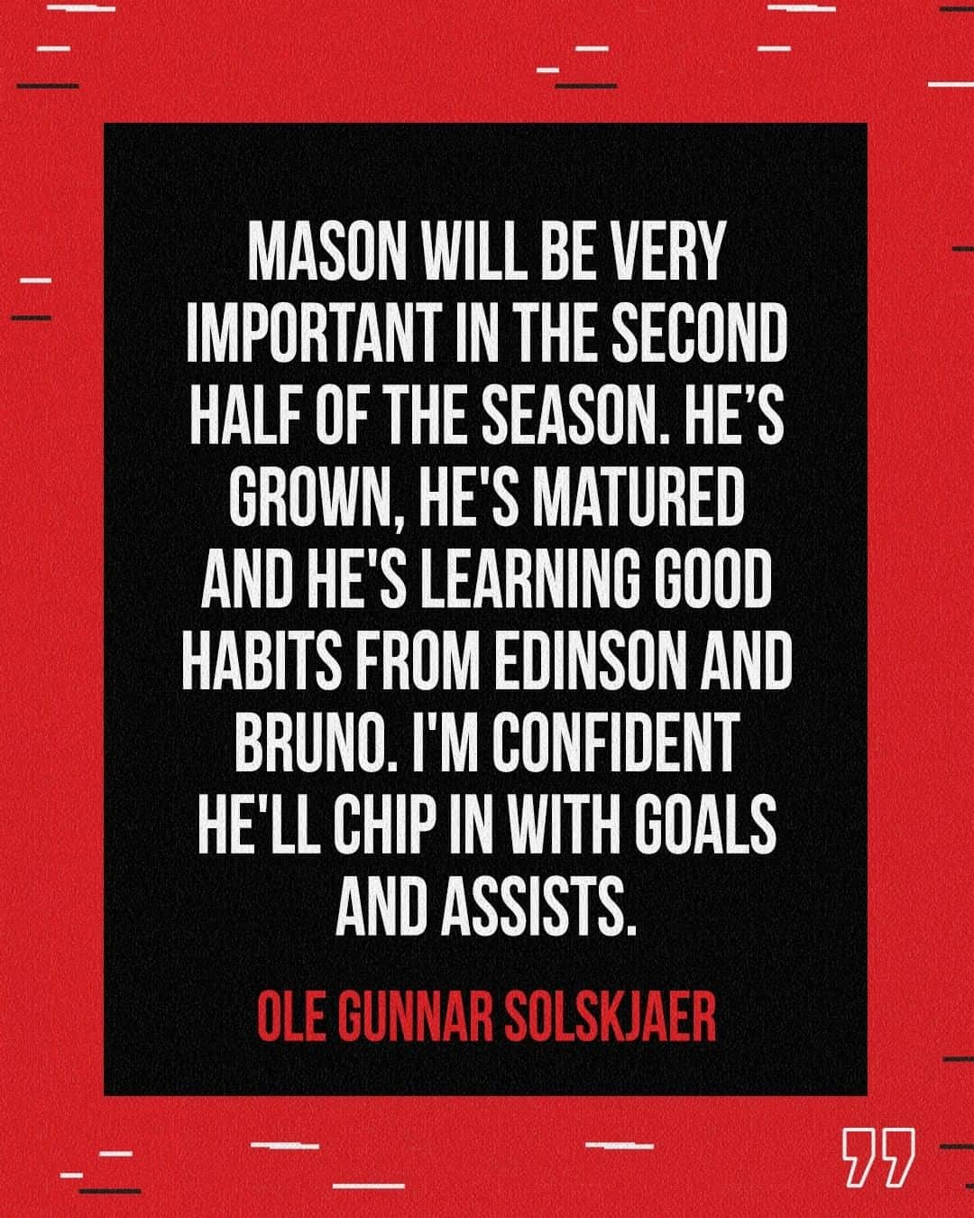 マンチェスター・ユナイテッドさんのインスタグラム写真 - (マンチェスター・ユナイテッドInstagram)「Every player has a role to play 🧠 #MUFC #Solskjaer #MasonGreenwood」1月26日 23時07分 - manchesterunited