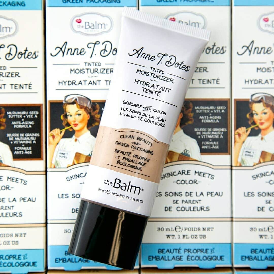 the Balmのインスタグラム：「Anne T. Dotes Tinted Moisturizer👉👉 Clean ingredients. Recyclable packaging. Lightweight feel with medium coverage.  YES please! 🙏」