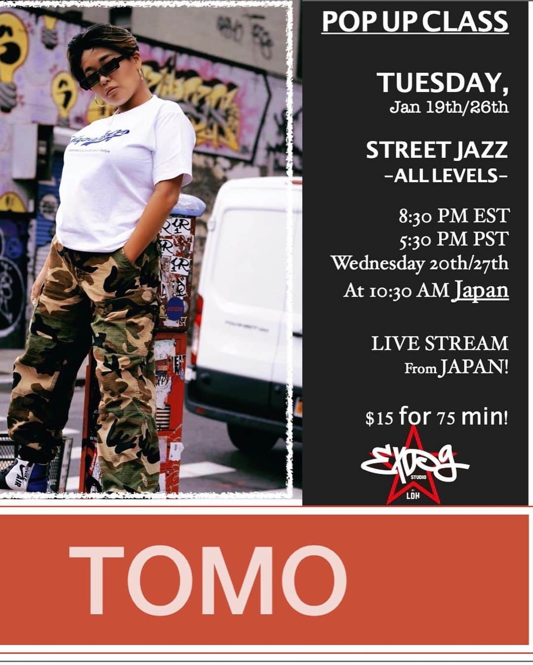 EXILE PROFESSIONAL GYMさんのインスタグラム写真 - (EXILE PROFESSIONAL GYMInstagram)「Today!!! Tuesday, Jan 26th 8:30 pm EST  Your favorite @tomo6kaijohn is back!!!!😍😍🔥🔥🔥🔥🔥🔥🔥🔥🔥🔥🔥 You won’t wanna miss her class!! 😍😍😍😍 . 😍😍😍😍😍😍😍😍😍😍  . . 😍😍😍😍👏🏽👏🏽👏🏽👏🏽👏🏽👏🏽 . Registration is open !!! . How to book🎟 ➡️Sign in through MindBody (as usual) ➡️15 minutes prior to class, we will email you the private link to log into Zoom, so be sure to check your email! ➡️Classes will start on time, so make sure you pre register, have good wifi and plenty of space to safely dance! . . Zoom Tips🔥 📱If you plan to use your phone, download the Zoom app for the best experience. 🤫Please use the “mute” button when you are not speaking to prevent feedback. 💃You do not have to join displaying your video or audio, but we do encourage it so teachers can offer personalized feedback and adjustments. . 🔥🔥🔥🔥🔥🔥🔥🔥🔥 . #expgny #onlineclasses #newyork #dancestudio #danceclasses #dancers #newyork #onlinedanceclasses」1月26日 23時53分 - expg_studio_nyc