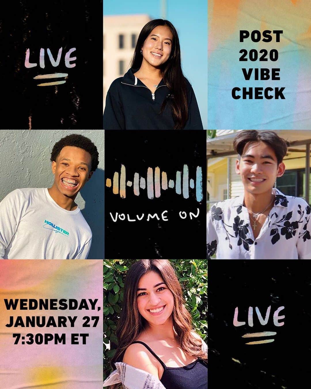 Hollister Co.さんのインスタグラム写真 - (Hollister Co.Instagram)「How we feeling post 2020? #HollisterCollective is going there & going LIVE, tomorrow at 7:30PM. Be there with your volume on. 🔊」1月27日 0時06分 - hollister