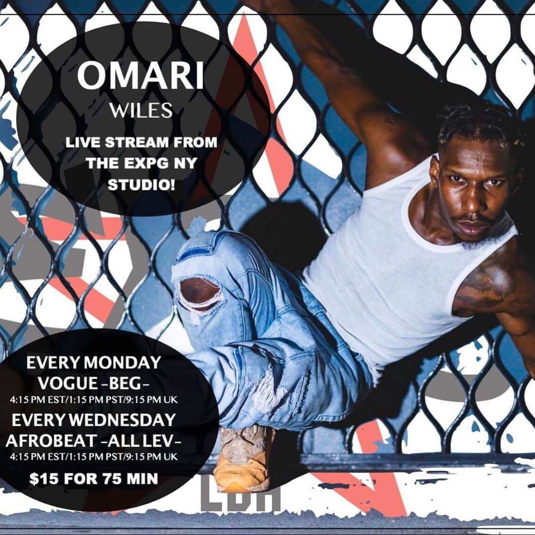 EXILE PROFESSIONAL GYMさんのインスタグラム写真 - (EXILE PROFESSIONAL GYMInstagram)「✨Afrobeat -All Lev-!! ✨ With your favorite @omari_wiles !!! Every Wednesday!【LIVESTREAM】 Time: 4:15 EST! . 🔥🔥🔥🔥🔥🔥🔥🔥🔥🔥🔥🔥  Get your tickets right now !!!   .  Click ‘Book’ and create an account OR login in to your Mind Body account to reserve ✔️ $15 online class ✔️ Private login link will be sent via email 15 minutes prior to class start 👀  ZOOM TIPS 👀 If using 📱 Zoom app best way to go 👍 Please use ‘mute’ button when not speaking. We encourage displaying your video for teacher feedback! See you on the dance floor! .  #AFROBEATS #Omariwiles #ousmanewiles #afrobeats #jidenna #zodi #mreazi #expgstudio #newyork #omari #afro  #voguebeginners #onlineclasses #danceclasses #livestreamclasses #expg #expgny #expgbyldh #dancers #afrobeat #classesonline」1月27日 10時43分 - expg_studio_nyc