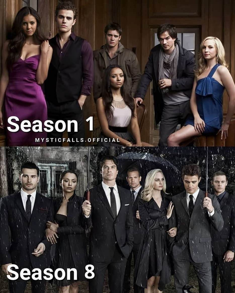 ニーナ・ドブレフのインスタグラム：「Season 1 or Season 8?❤️🖤 Follow for more -> @ninadobrev   Cr; @mysticfalls.official  #nina #ninadobrev #iansomerhalder #thevampirediaries #elenagilbert #katherinepierce #damonsalvatore #delena #nian #theoriginals #rebekahmikaelson #carolineforbes #theoriginals #hayleymarshall #klausmikaelson #elijahmikaelson #stefansalvatore #paulwesley #mikaelson #salvatore #hopemikaelson #legacies #vampirediaries #vampirediariesedits #stelena #steferine」