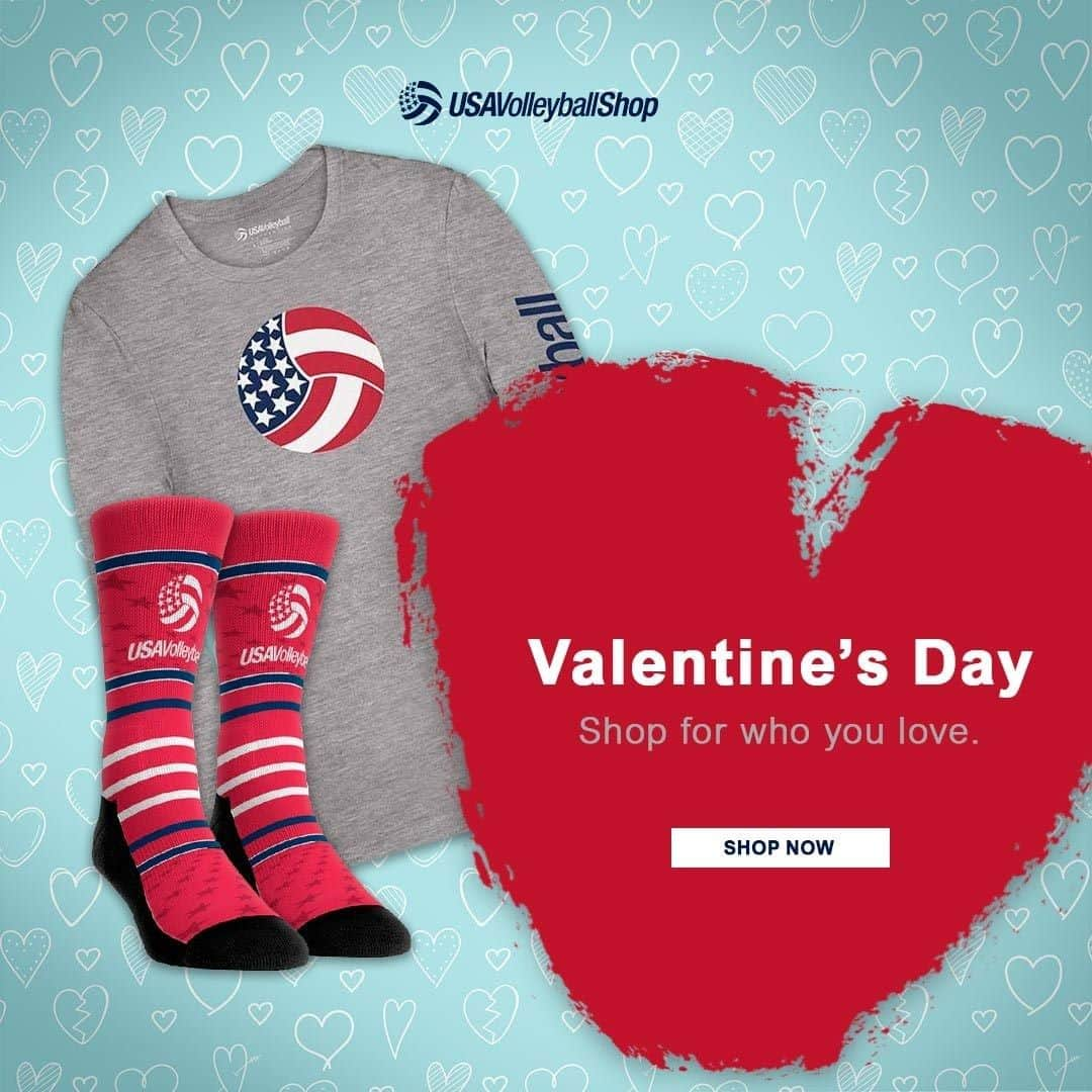 USA Volleyballさんのインスタグラム写真 - (USA VolleyballInstagram)「Shop for who you love! We have the perfect Valentine's Day gifts for your volleyball fan! ❤️  Tap the graphic to shop all the latest styles and accesories!」1月27日 4時00分 - usavolleyball