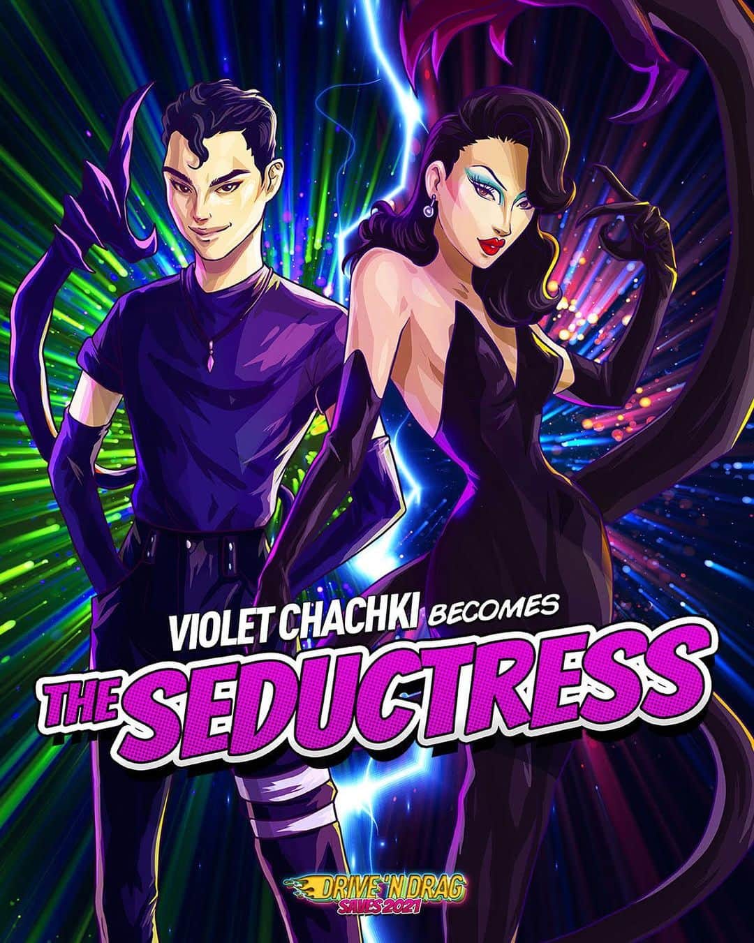 ヴァイオレット・チャチキのインスタグラム：「The dolls are *safely* hitting the road! Excited to be back doing what I love! Come see me seduce 2021 😈 tix @vossevents」
