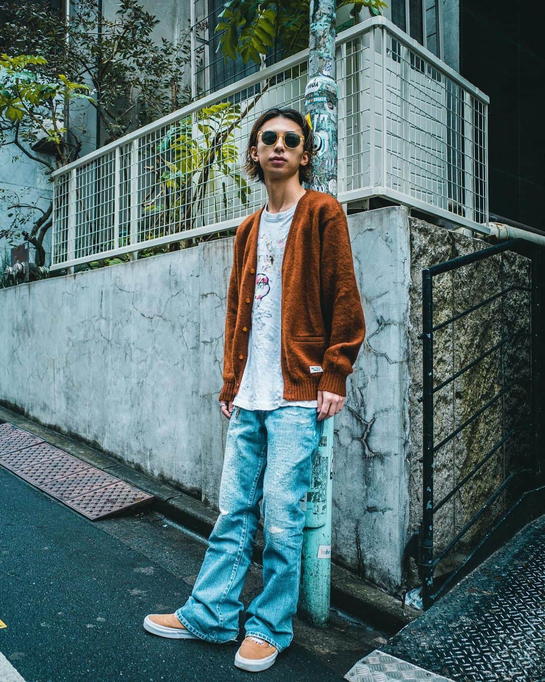 雄三 雨宮さんのインスタグラム写真 雄三 雨宮instagram 古着ミックスグランジstyle カーディガン Wackomaria Guiltyparties Wackomaria モヘアカーディガン Mohairsweater Mohaircardigan Tシャツ Whatzupharajuku 古着 古着コーデ 古着ミックス Vintage