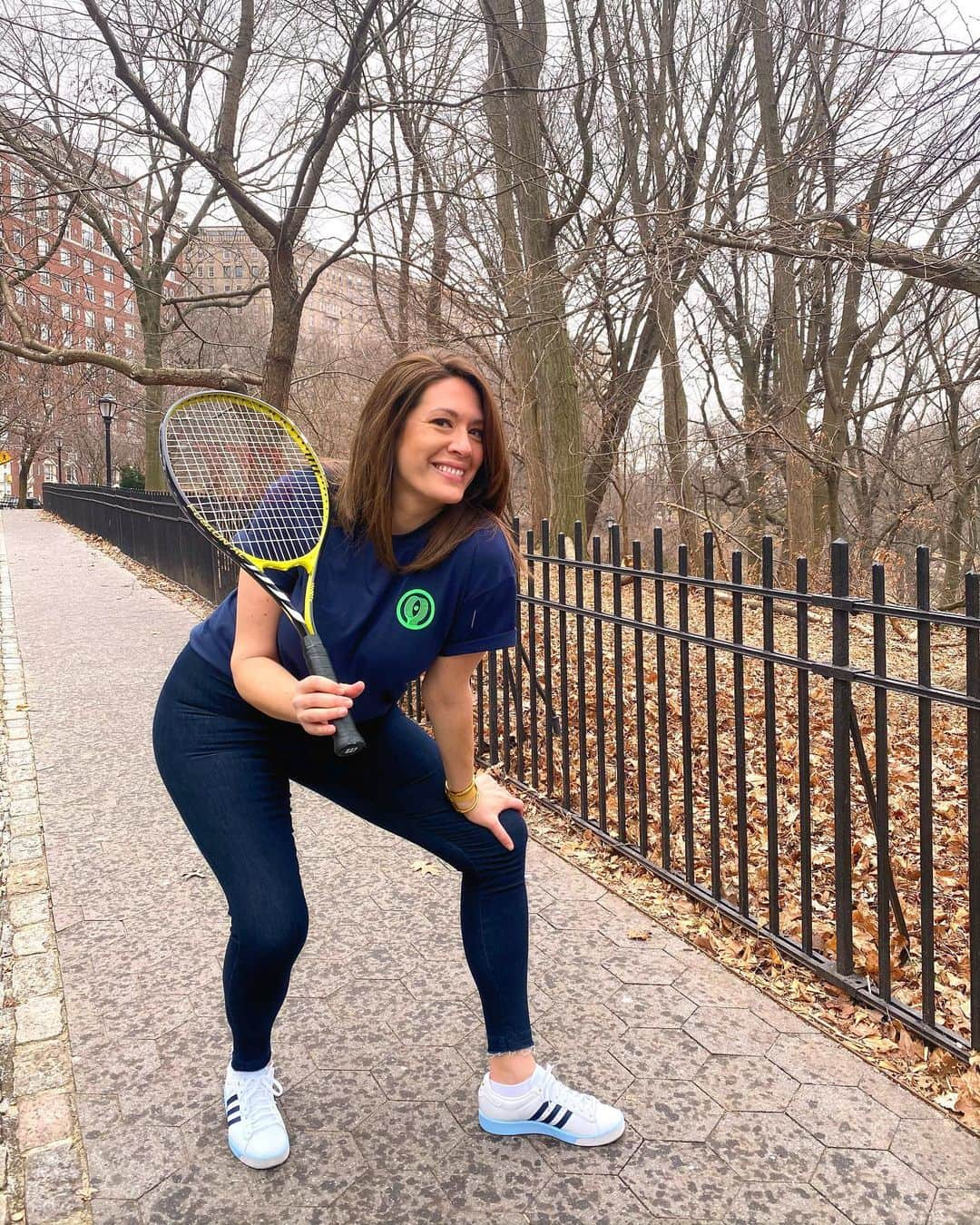 ミッチェル・コリンズさんのインスタグラム写真 - (ミッチェル・コリンズInstagram)「The first thing I did when I received these unbelievable Forest Hills sneakers and t-shirt as part of the @Adidas x @RacquetMag collection was find my own twice-used tennis racket, text @ciarakaiser and tell her to “meet me in Riverside... we’re INFLUENCING.” So yes, it was 32 degrees out and hailing, but if Tyra’s #ANTM has taught me anything, it’s that “you are all rooting for me.” (direct quote!) Of the thousand or so pics I forced Ciara to take at rack point, here are my three faves: One casual, candid, benched, the next flirty, fun, why is she doing that? and yet another, squatting, smiling, carefree but is she? The last pic has major photoshop potential, so if interested, I posted a few fantasy pop-ins and (along with the help of @bmwiseman) your very own version to photoshop into your faves. DM me your masterworks and I’ll story the best ones! And for a link to purchase anything from this chic @adidastennis collection, I’m putting a link in my stories. Thanks to Racquet’s @_caitlin_thompson for thinking of me, and to the guy at Blue Bottle who saw my racket and asked which courts I played on, to which I said “you know.. the indoor ones... uptown...” as I slyly long-legged it back into society never to be seen again. ❌🎾❌🎾」1月27日 5時51分 - michcoll