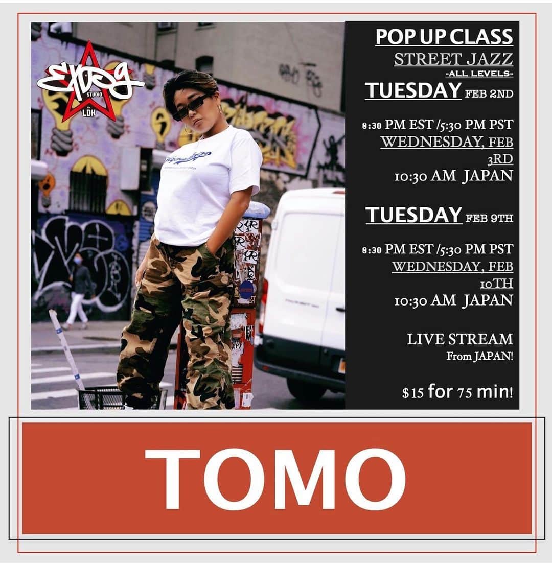 EXILE PROFESSIONAL GYMさんのインスタグラム写真 - (EXILE PROFESSIONAL GYMInstagram)「SAVE THE DATE’s!!!! Tuesday,  February 2nd & 9th!  8:30 pm EST  Your favorite @tomo6kaijohn is back!!!!😍😍🔥🔥🔥🔥🔥🔥🔥🔥🔥🔥🔥 You won’t wanna miss her class!! 😍😍😍😍 . 😍😍😍😍😍😍😍😍😍😍  . . 😍😍😍😍👏🏽👏🏽👏🏽👏🏽👏🏽👏🏽 . Registration is open !!! . How to book🎟 ➡️Sign in through MindBody (as usual) ➡️15 minutes prior to class, we will email you the private link to log into Zoom, so be sure to check your email! ➡️Classes will start on time, so make sure you pre register, have good wifi and plenty of space to safely dance! . . Zoom Tips🔥 📱If you plan to use your phone, download the Zoom app for the best experience. 🤫Please use the “mute” button when you are not speaking to prevent feedback. 💃You do not have to join displaying your video or audio, but we do encourage it so teachers can offer personalized feedback and adjustments. . 🔥🔥🔥🔥🔥🔥🔥🔥🔥 . #expgny #onlineclasses #newyork #dancestudio #danceclasses #dancers #newyork #onlinedanceclasses」1月27日 6時00分 - expg_studio_nyc