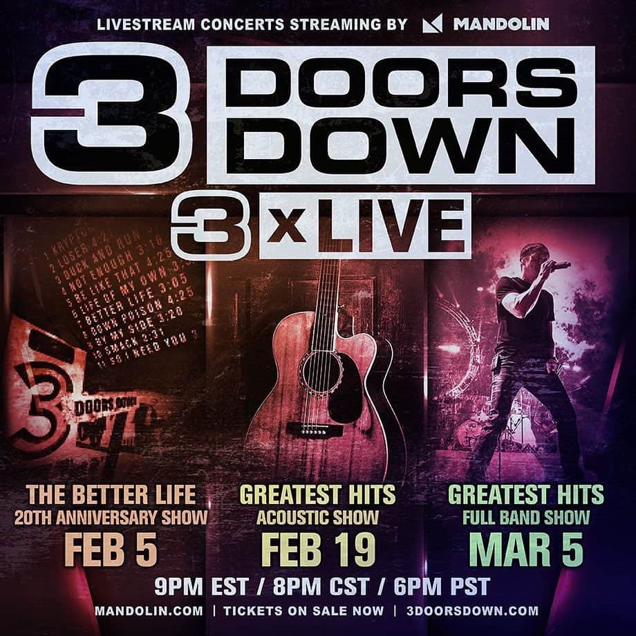 3 Doors Downのインスタグラム